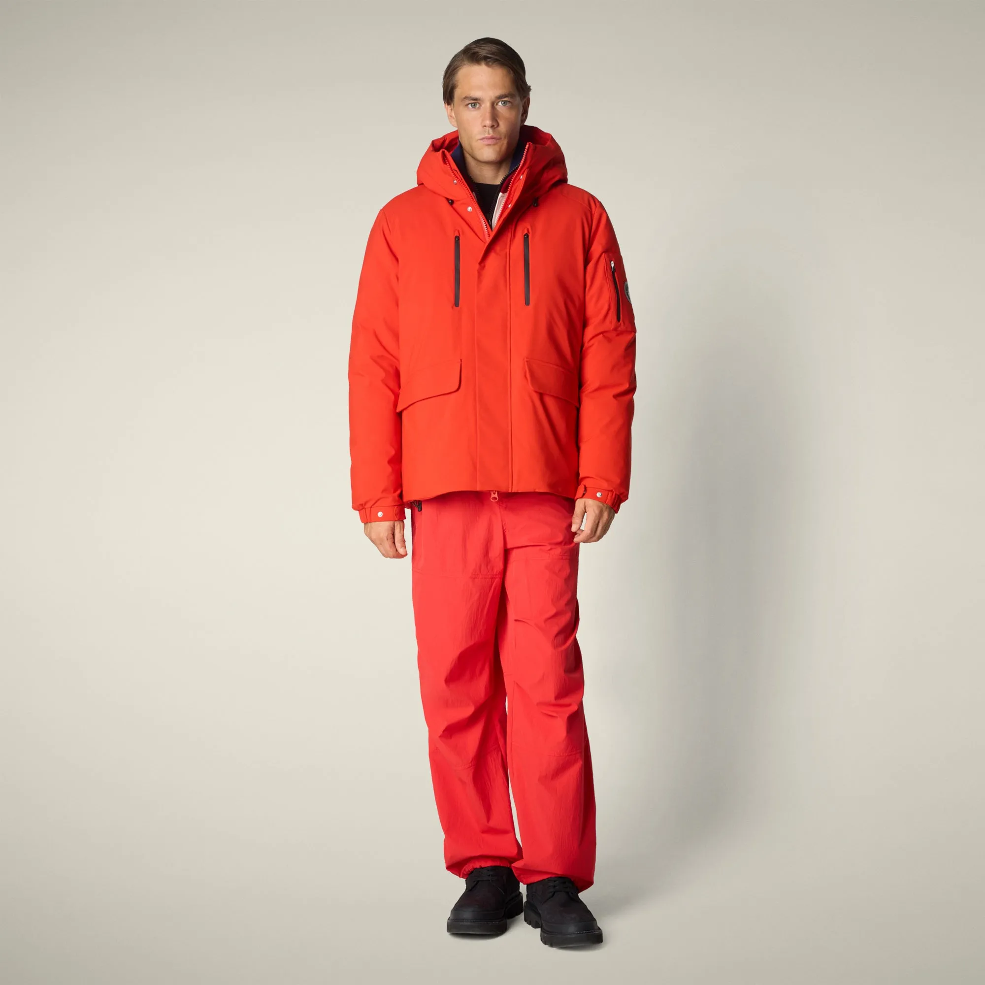 Men's Parka Hiram in Fiery Red sold by Save The Duck product image thumbnail 2