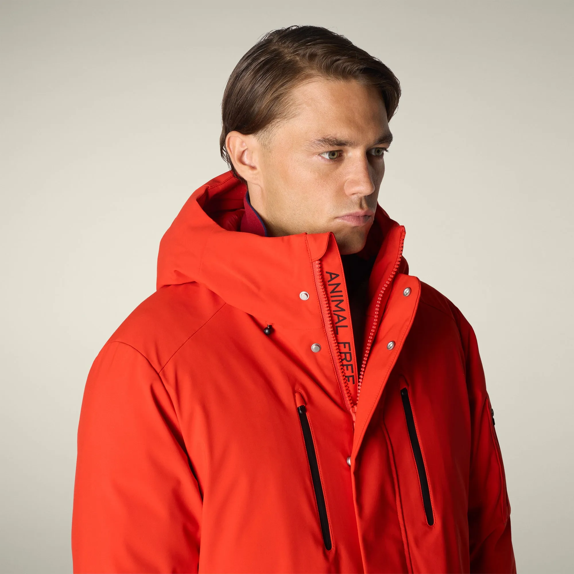 Men's Parka Hiram in Fiery Red sold by Save The Duck product image thumbnail 4