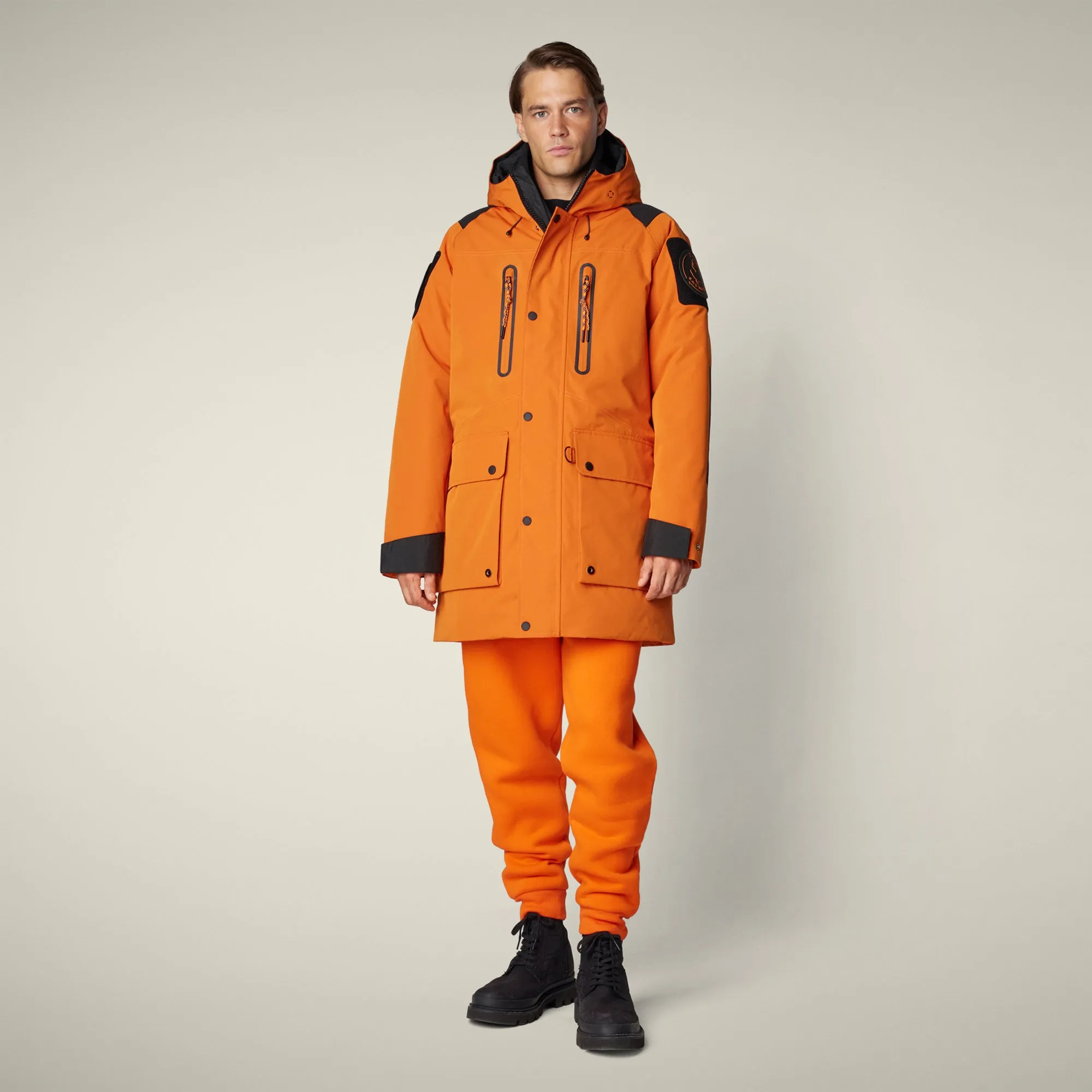 Men's Winter Parka Kailash in amber orange sold by Save The Duck product image thumbnail 2