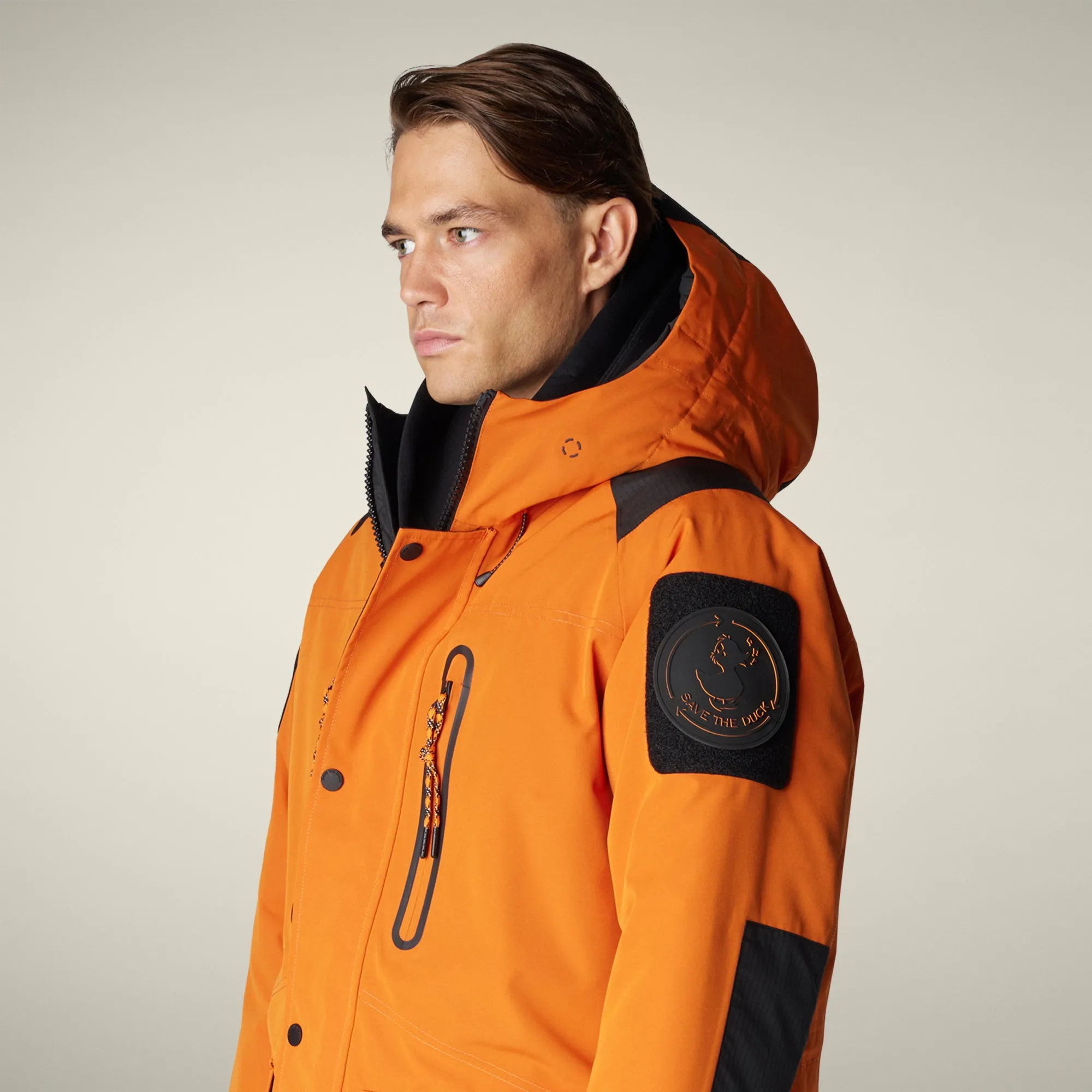 Men's Winter Parka Kailash in amber orange sold by Save The Duck product image thumbnail 4