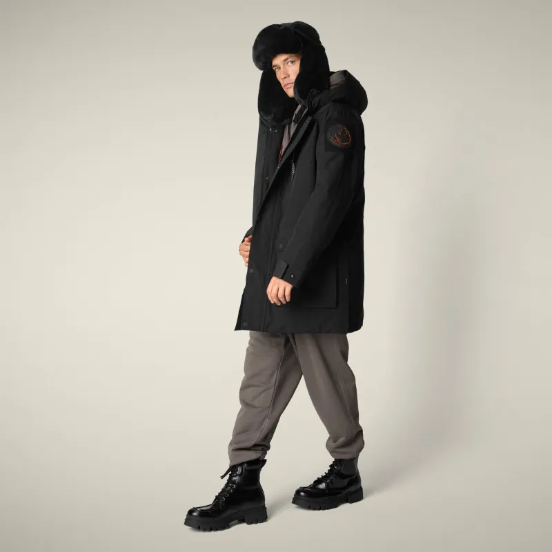 Men's Winter Parka Kailash in Black sold by Save The Duck