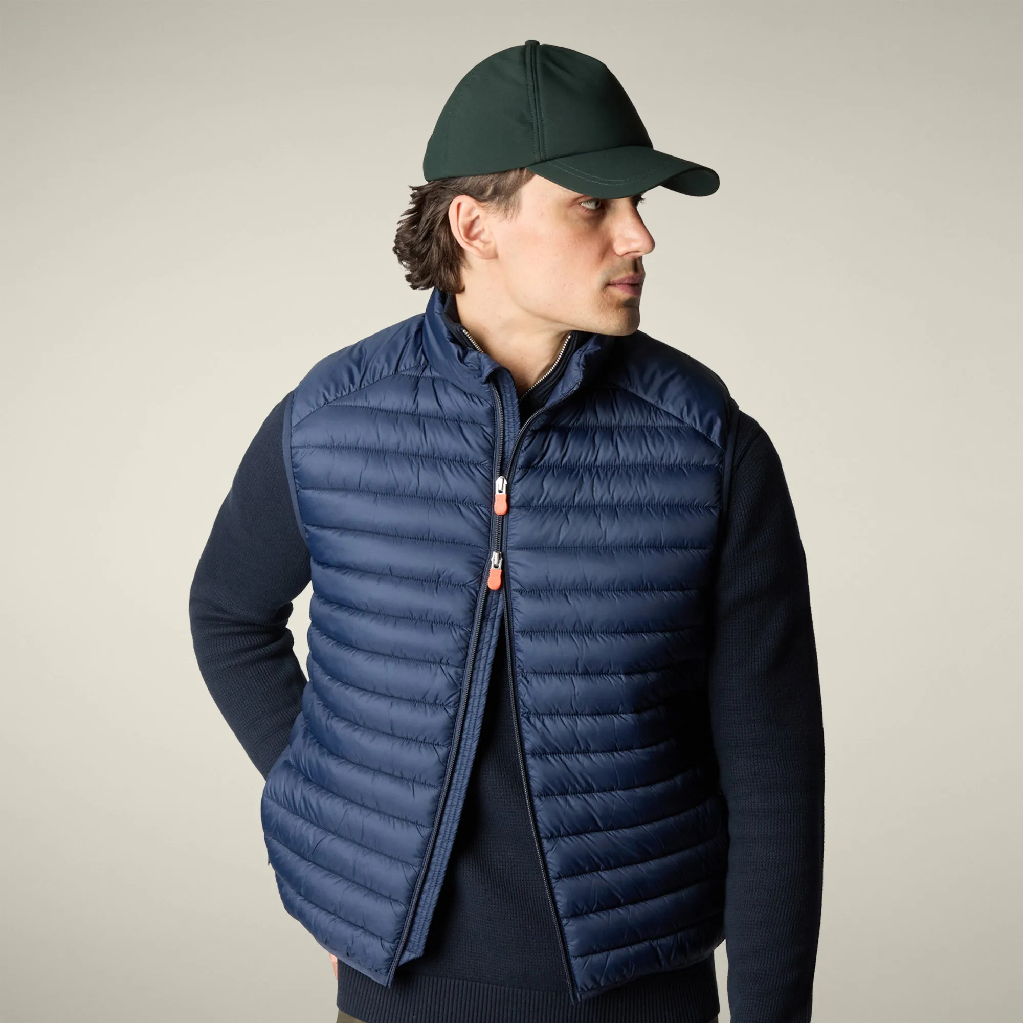 Men's Puffer Vest Adam in Navy Blue sold by Save The Duck product image thumbnail 4