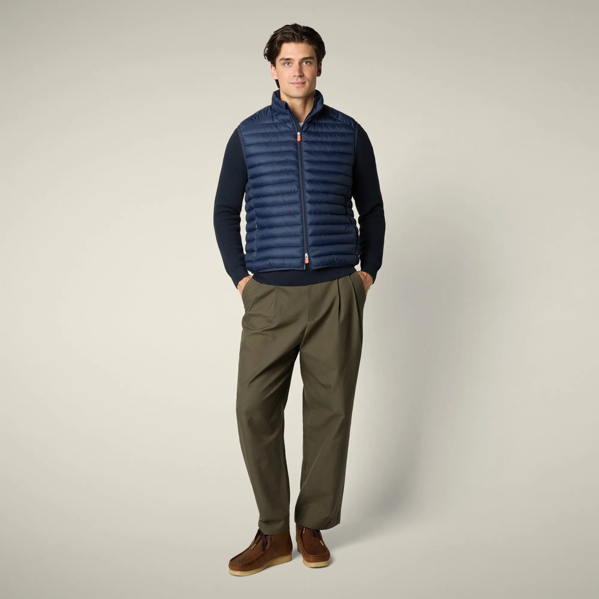 Men's Puffer Vest Adam in Navy Blue sold by Save The Duck product image thumbnail 2