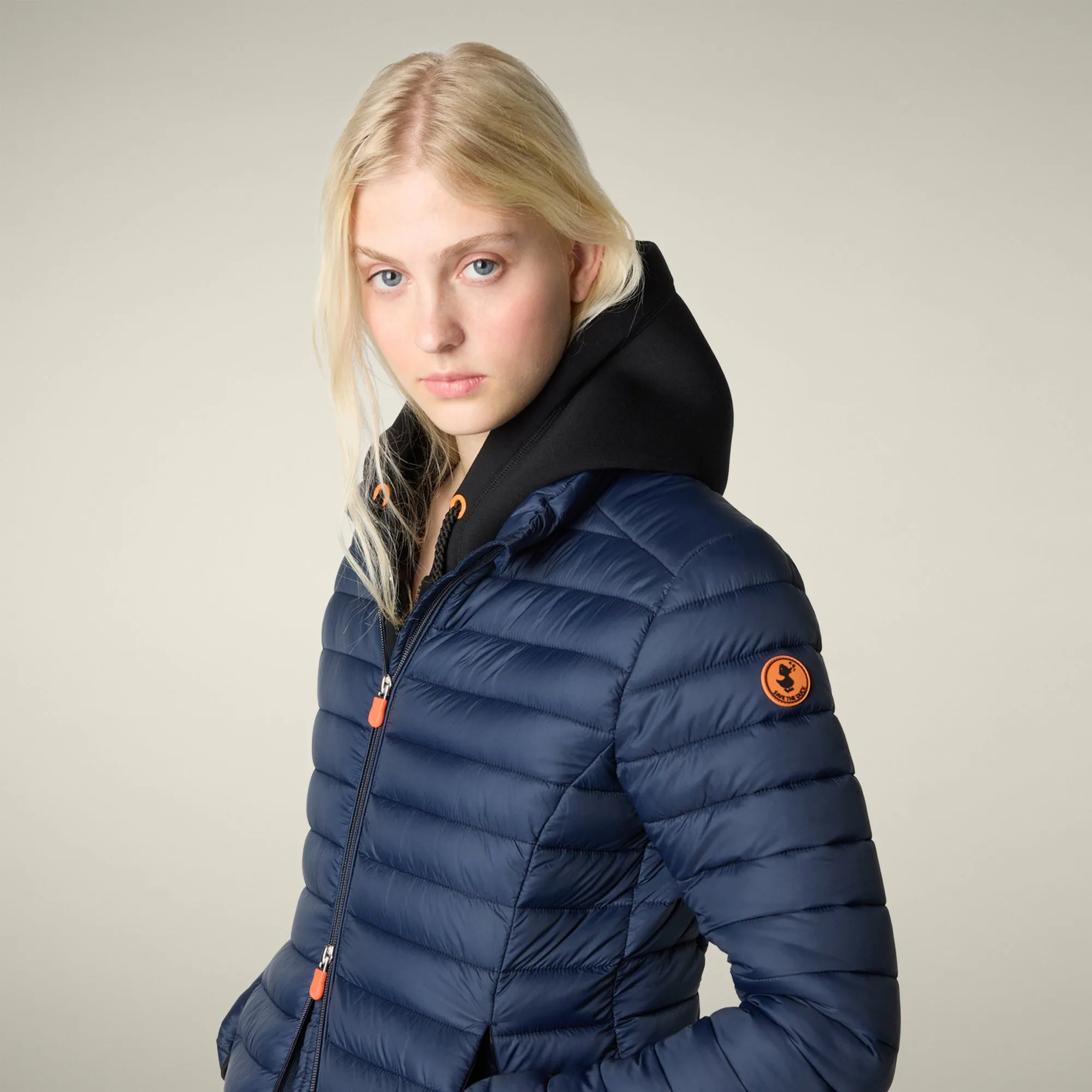 Women's Animal free puffer Jacket Carly in navy blue sold by Save The Duck product image thumbnail 4