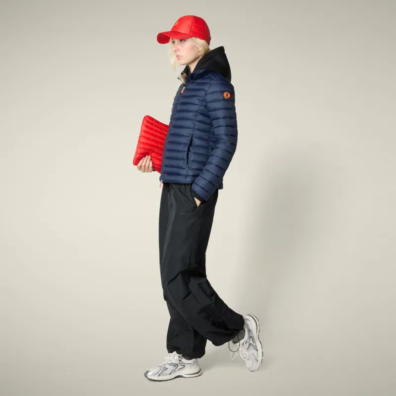 Women's Animal free puffer Jacket Carly in navy blue sold by Save The Duck