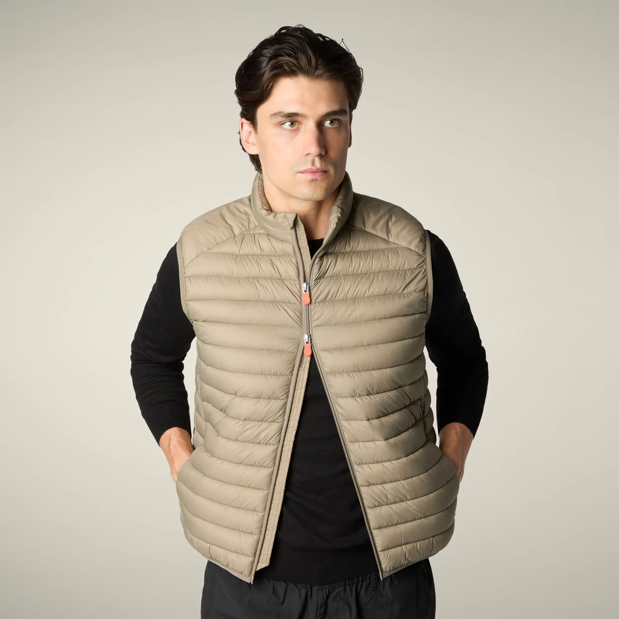 Men's Puffer Vest Adam in Elephant grey sold by Save The Duck product image thumbnail 4