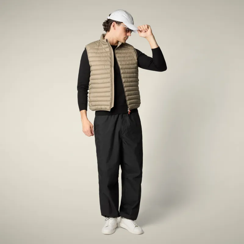 Men's Puffer Vest Adam in Elephant grey sold by Save The Duck