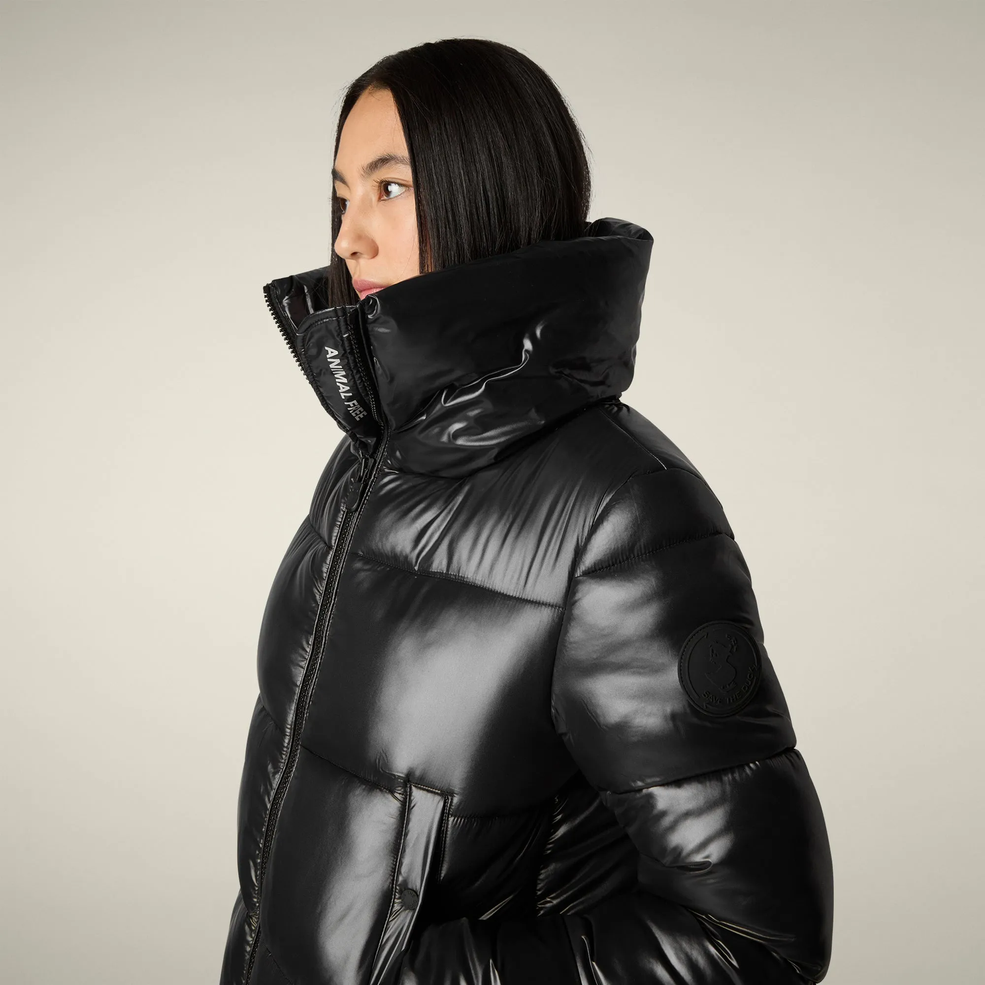Women's Animal free puffer Jacket Isla in Black sold by Save The Duck product image thumbnail 4