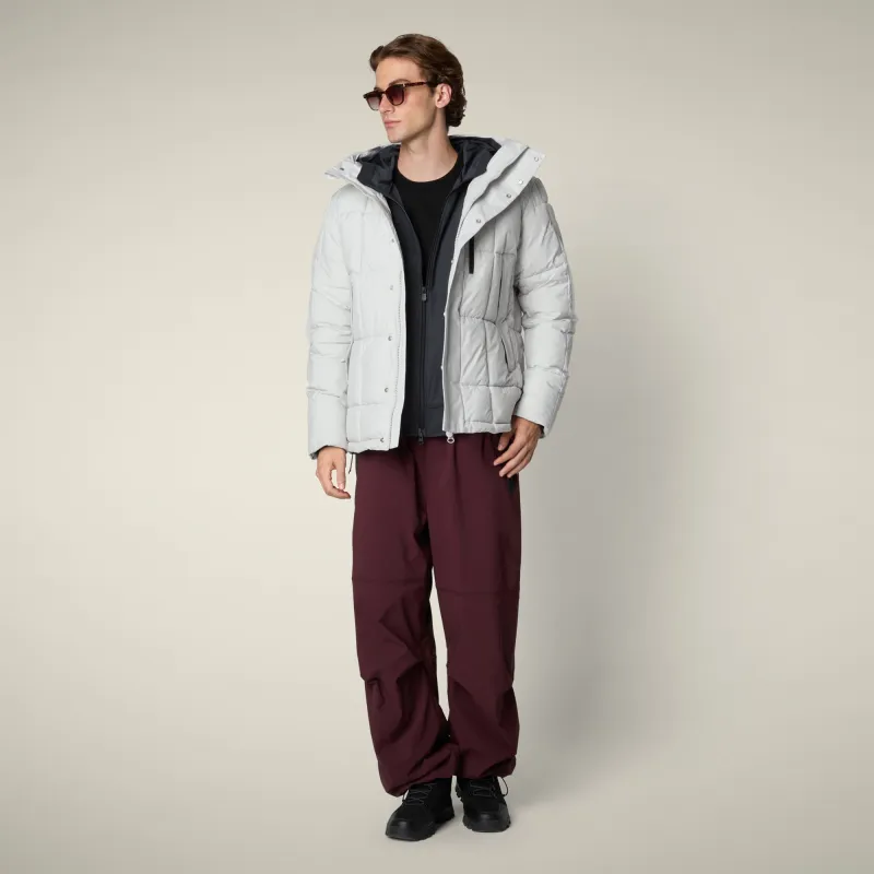 Men's Parka Fraser in Fog Grey sold by Save The Duck