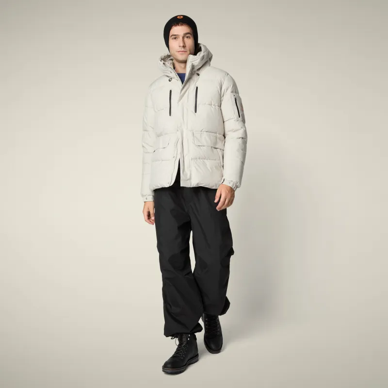 Men's parka Alter in rainy beige sold by Save The Duck