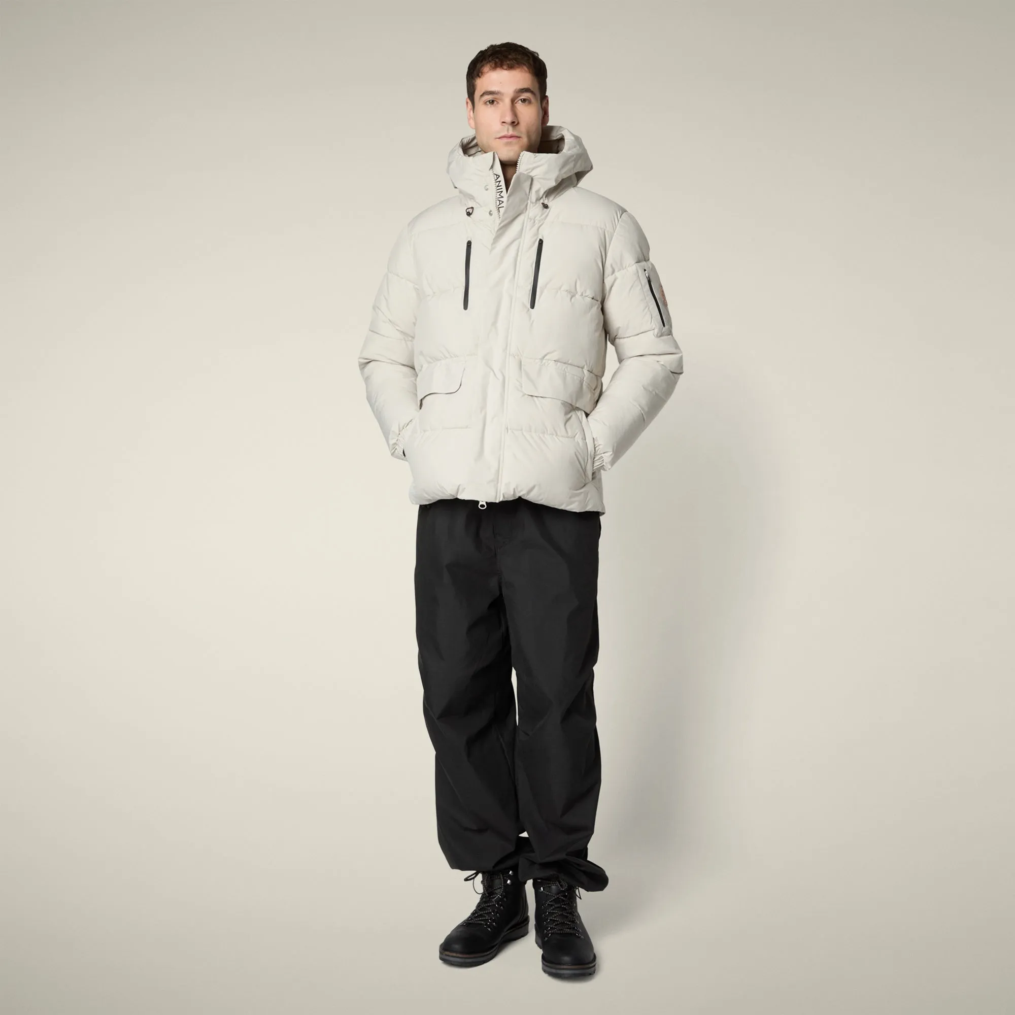 Men's parka Alter in rainy beige sold by Save The Duck product image thumbnail 2