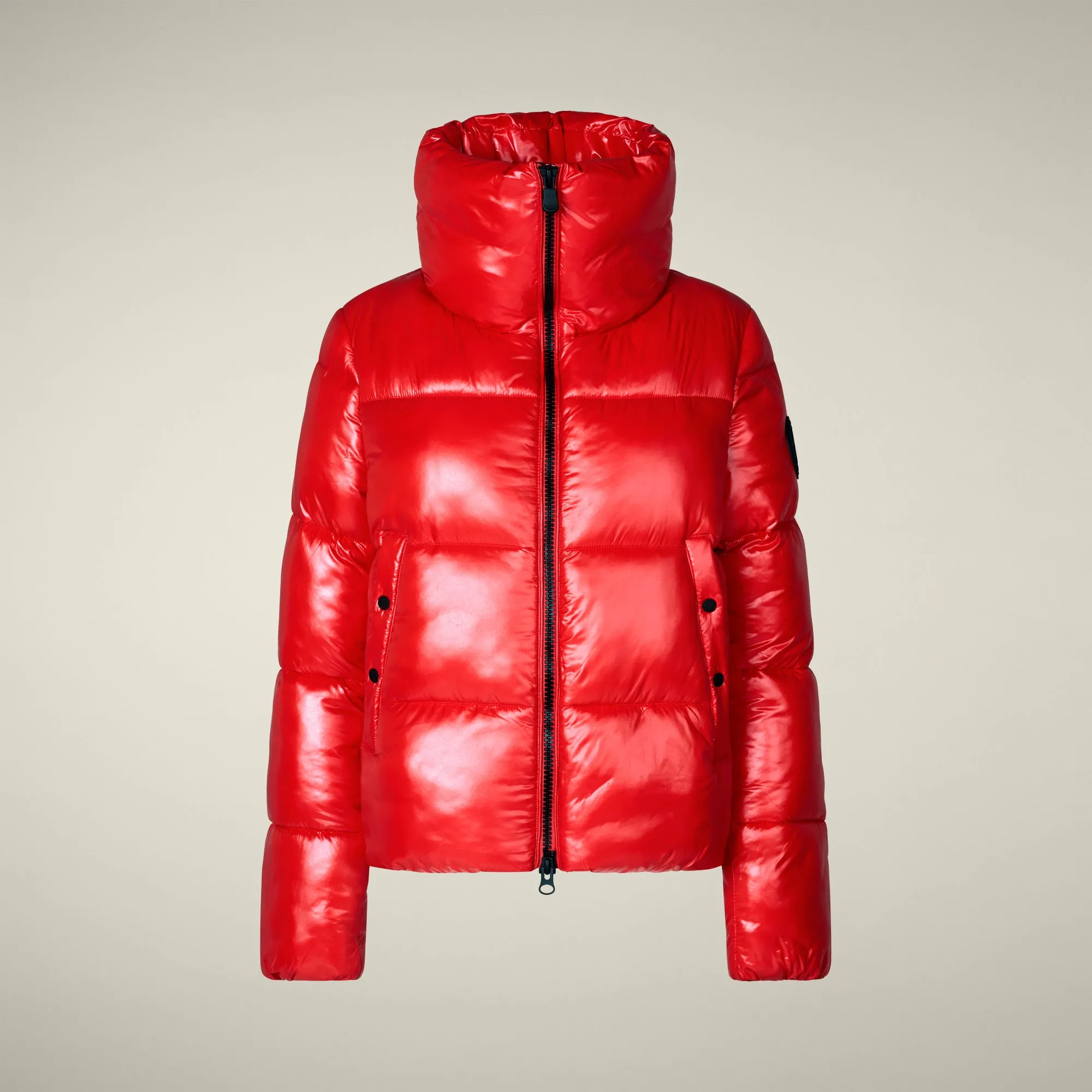 Women's animal free puffer jacket Isla in fiery red sold by Save The Duck product image thumbnail 5