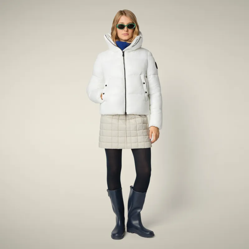 Women's Animal free puffer Jacket Isla in Off White sold by Save The Duck