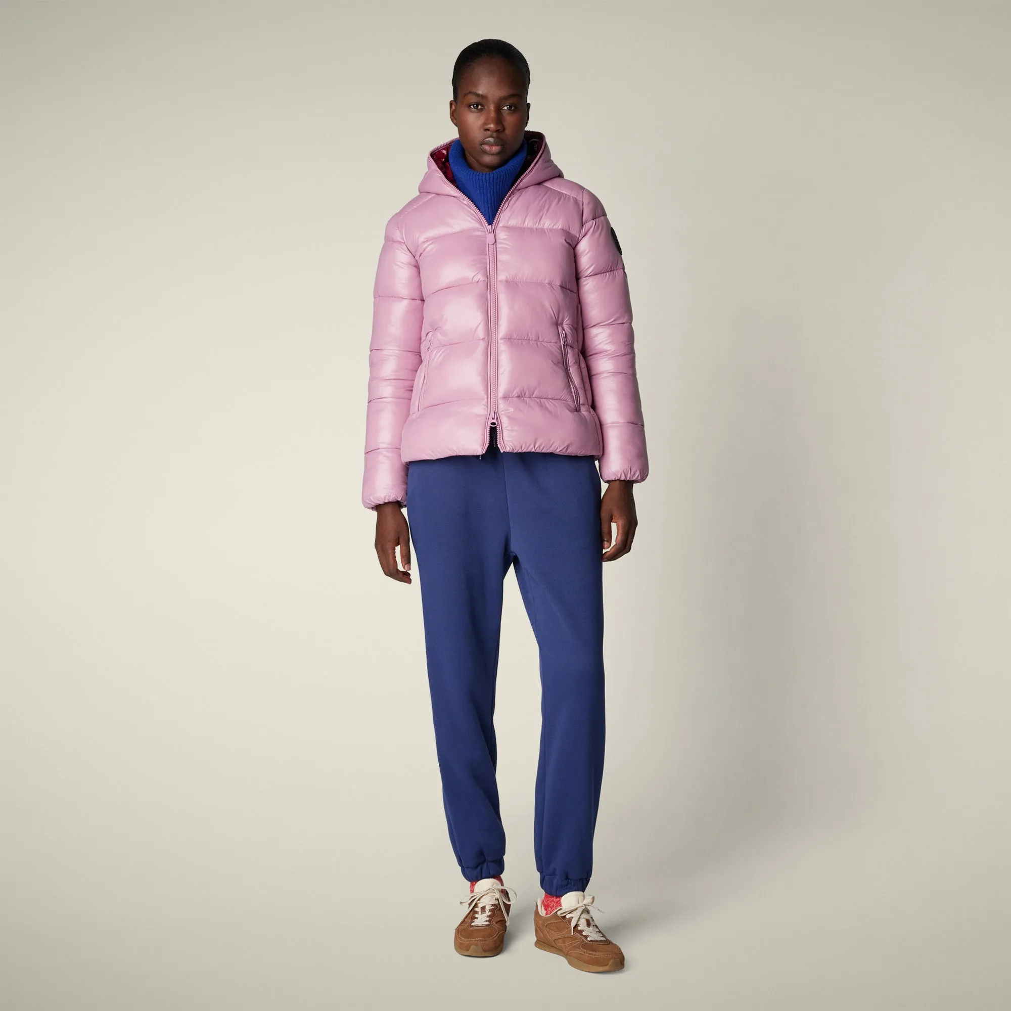 Women's Animal free puffer Jacket Lois in Wild Orchid sold by Save The Duck product image thumbnail 2