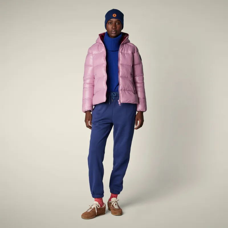 Women's Animal free puffer Jacket Lois in  Wild Orchid sold by Save The Duck