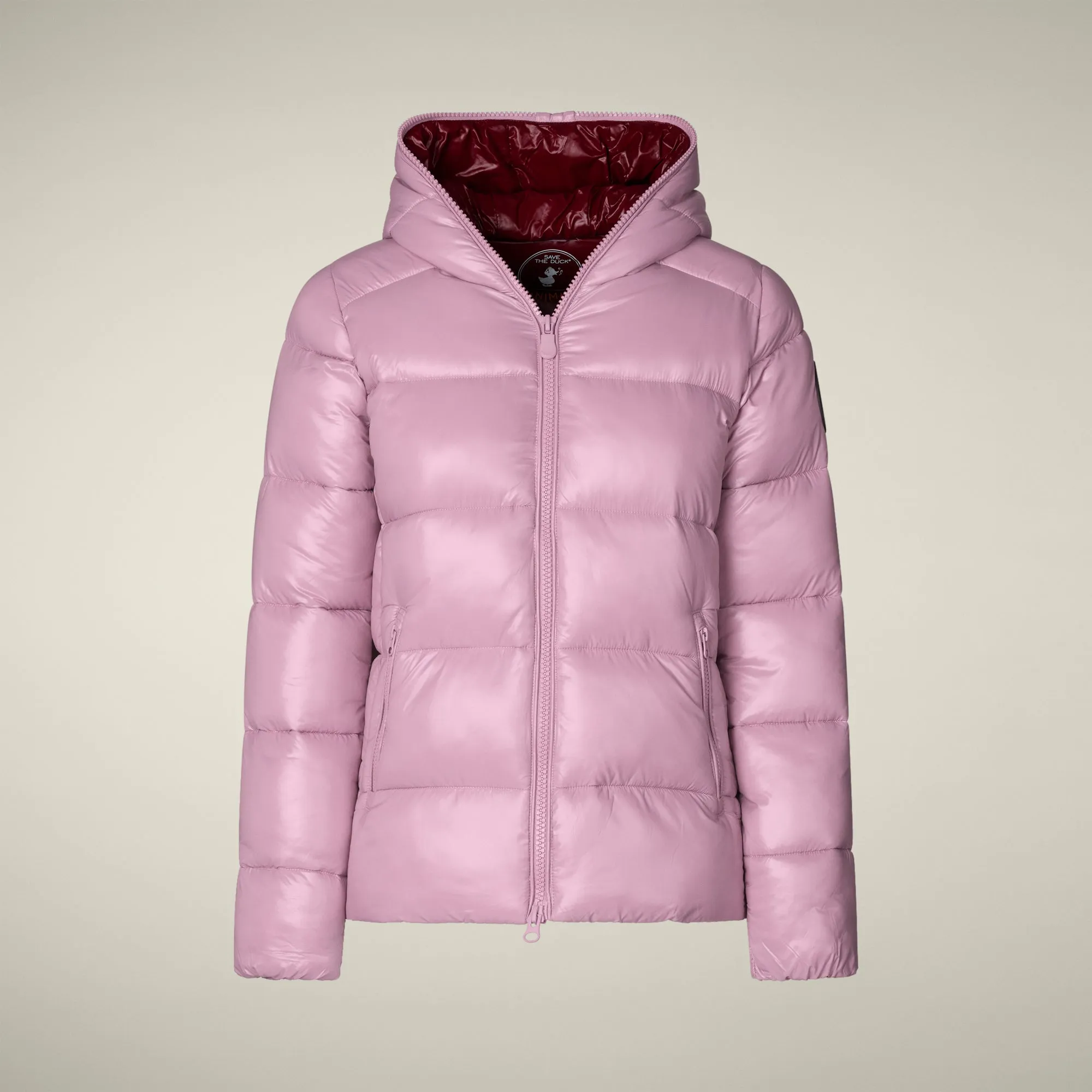 Women's Animal free puffer Jacket Lois in Wild Orchid sold by Save The Duck product image thumbnail 5