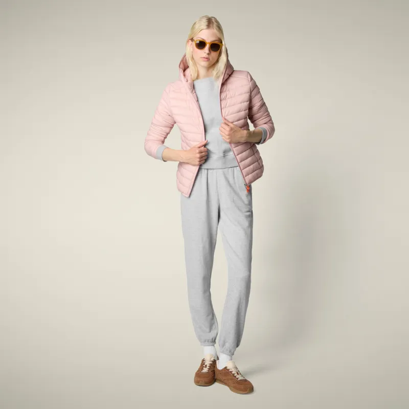 Women's animal free puffer jacket Daisy in blush pink sold by Save The Duck
