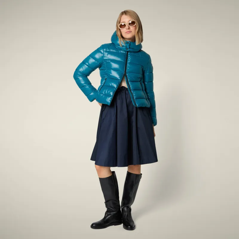 Women's Animal free puffer Jacket Cosmary in horizon blue sold by Save The Duck