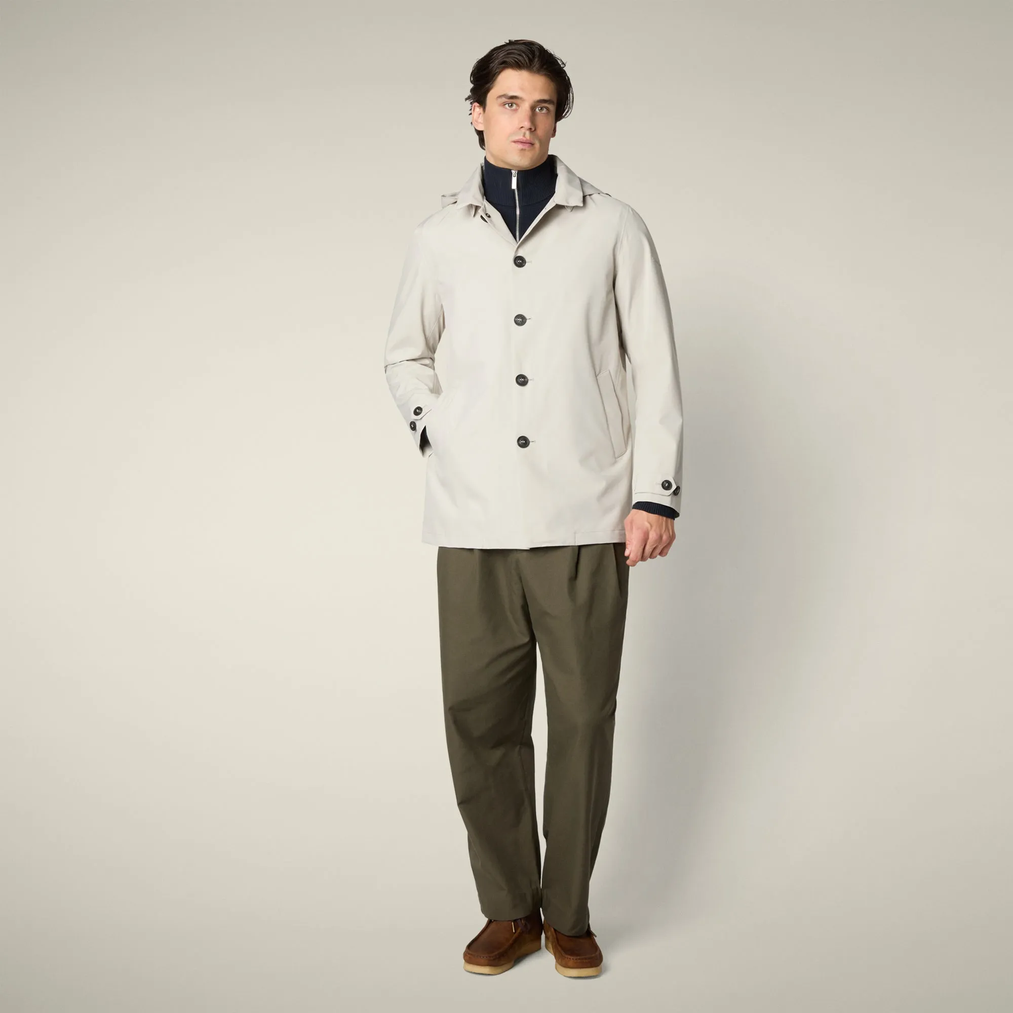 Men's Raincoat Benjamin in Rainy Beige sold by Save The Duck product image thumbnail 2
