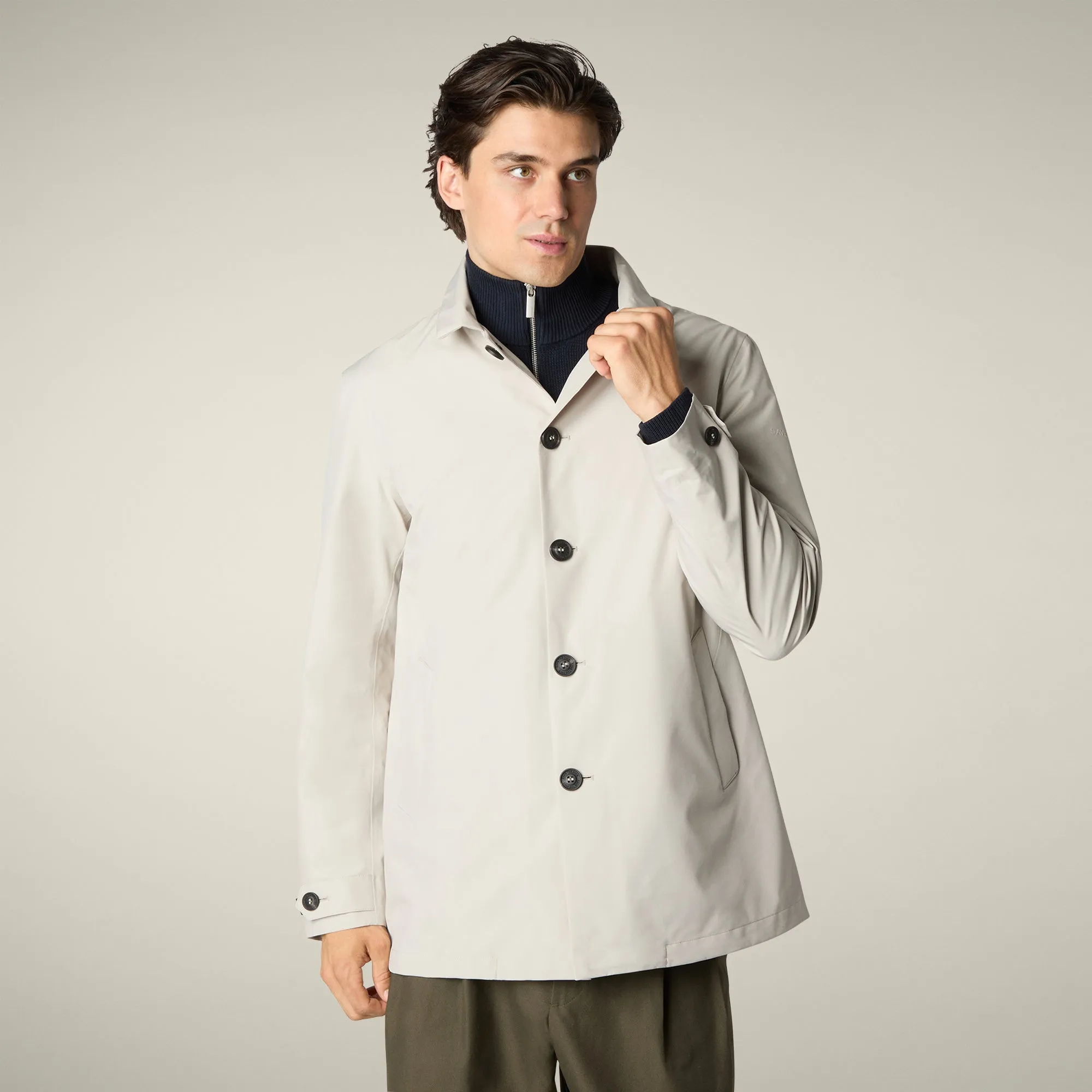 Men's Raincoat Benjamin in Rainy Beige sold by Save The Duck product image thumbnail 4