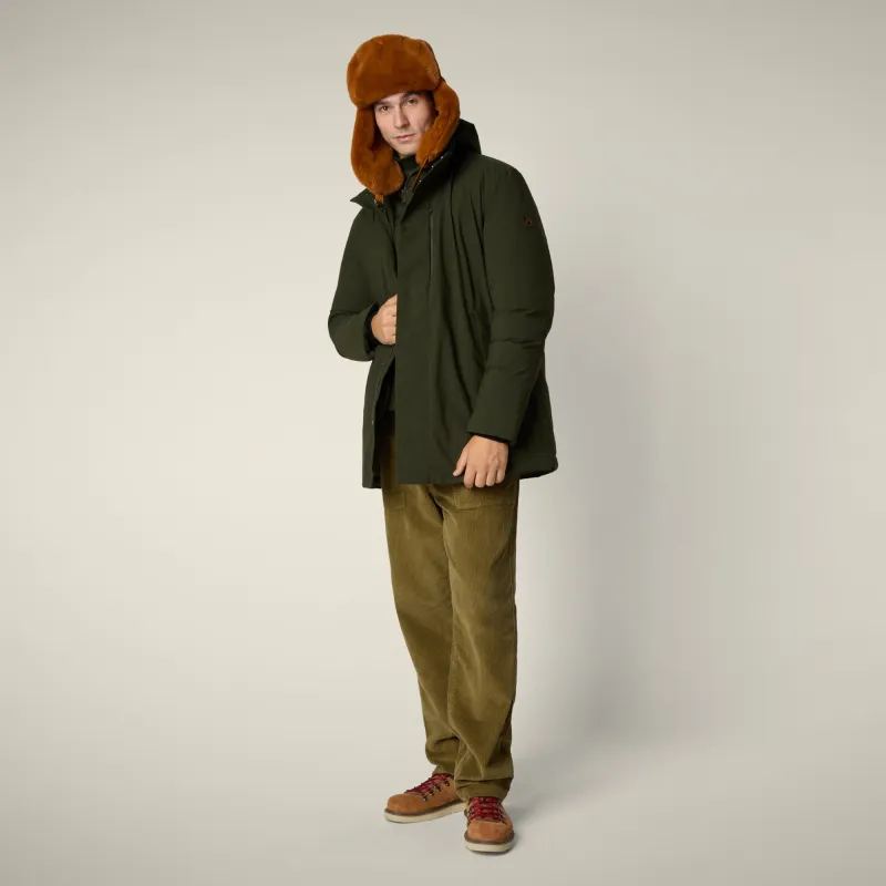Men's Coat Sesle in Land Green sold by Save The Duck