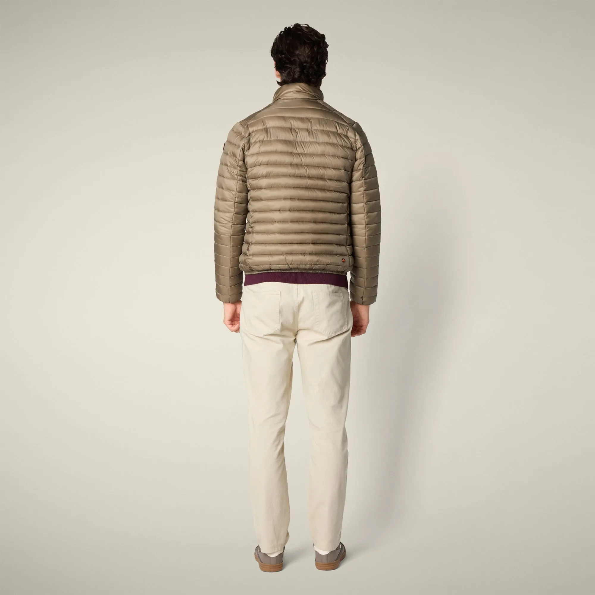 Men's animal free puffer jacket Cyrion in elephant grey sold by Save The Duck product image thumbnail 3