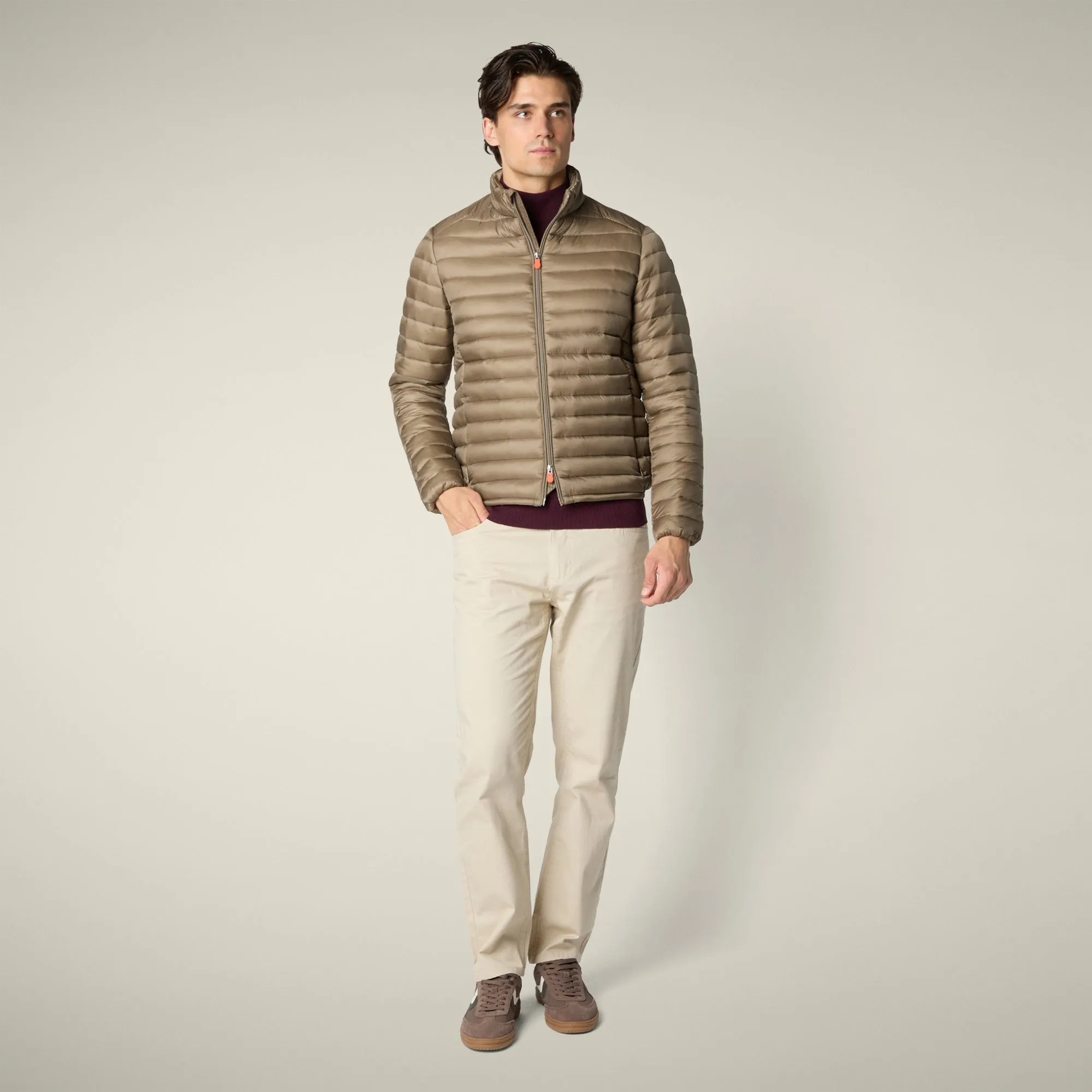 Men's animal free puffer jacket Cyrion in elephant grey sold by Save The Duck product image thumbnail 2