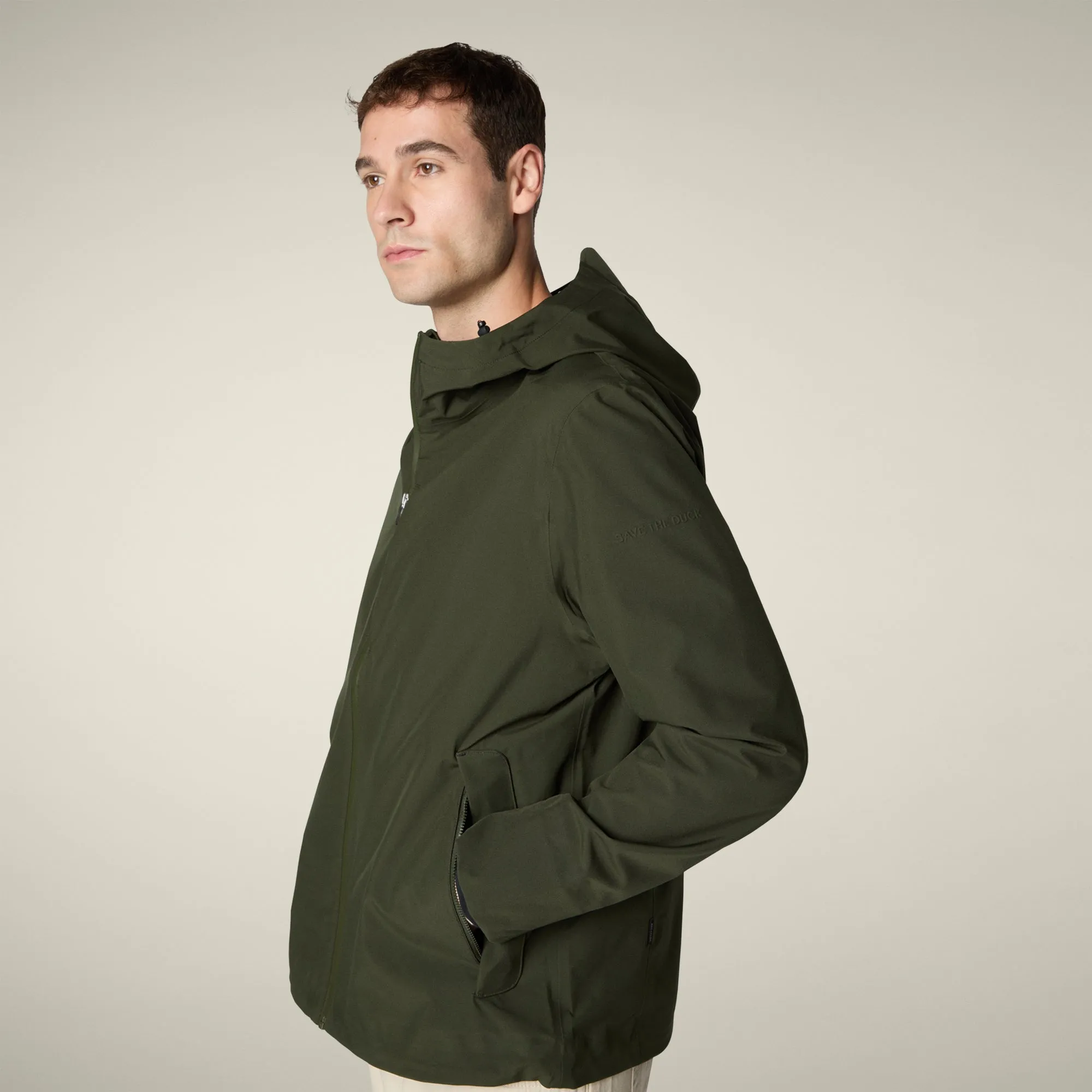 Men's Rain Jacket Jari in Land Green sold by Save The Duck product image thumbnail 4