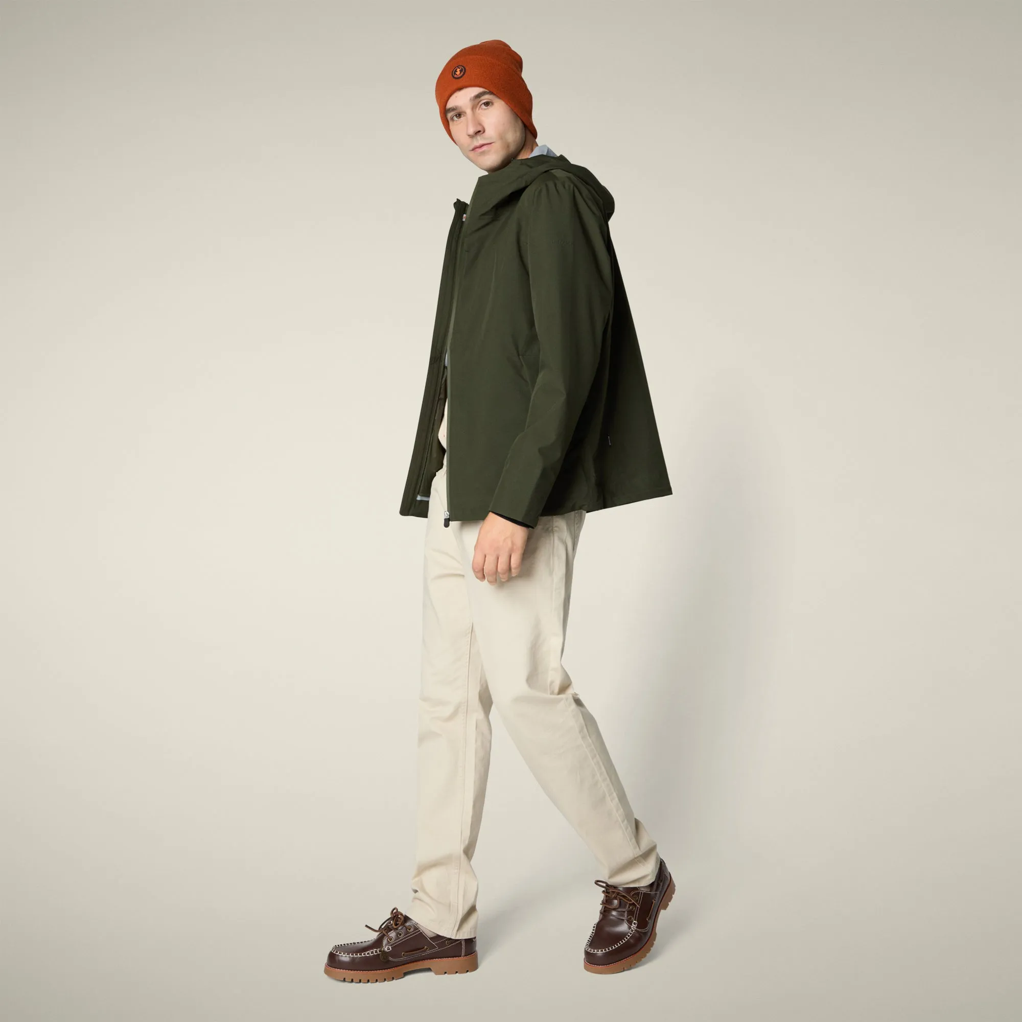 Men's Rain Jacket Jari in Land Green sold by Save The Duck