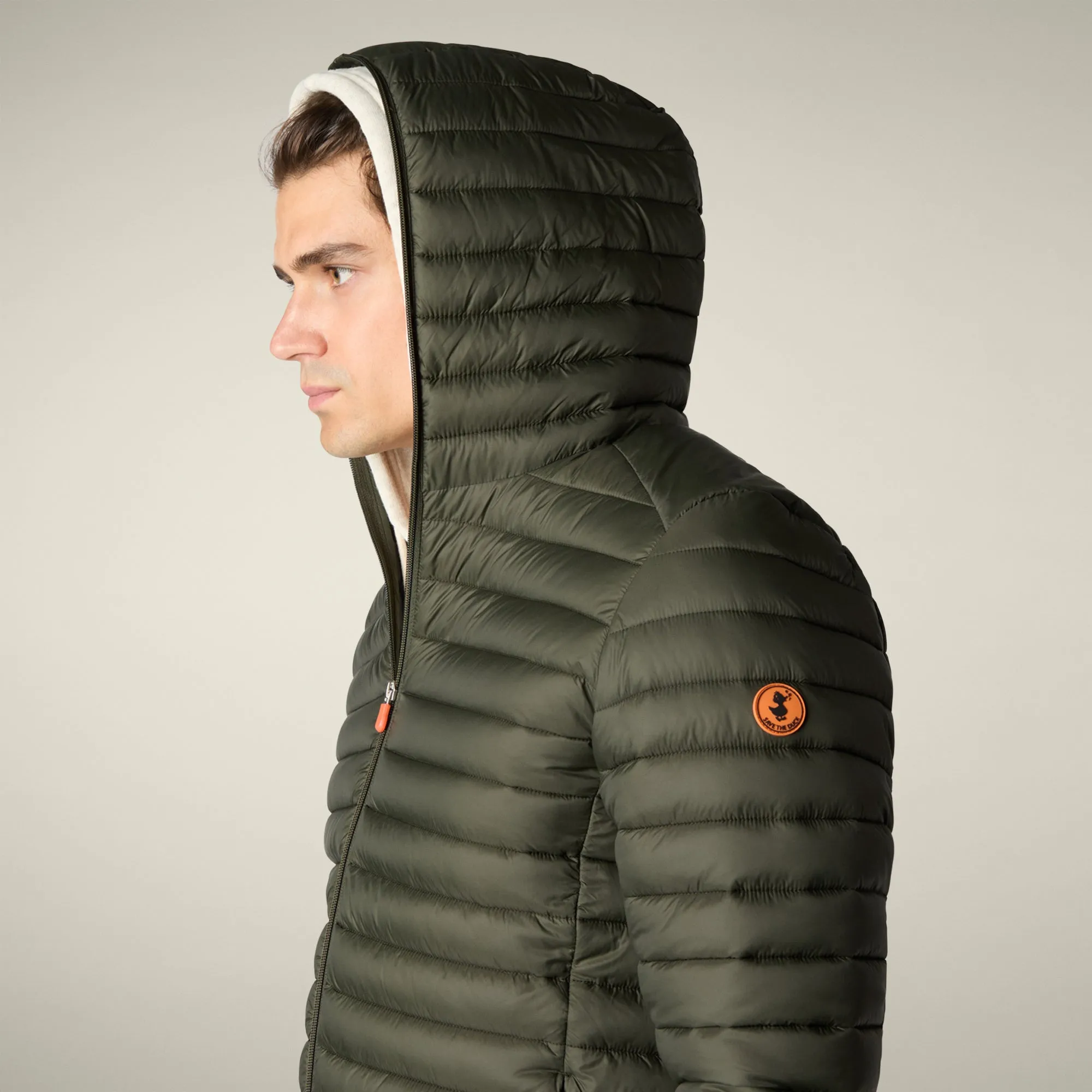Men's Animal free puffer Jacket Donald in Land Green sold by Save The Duck product image thumbnail 4