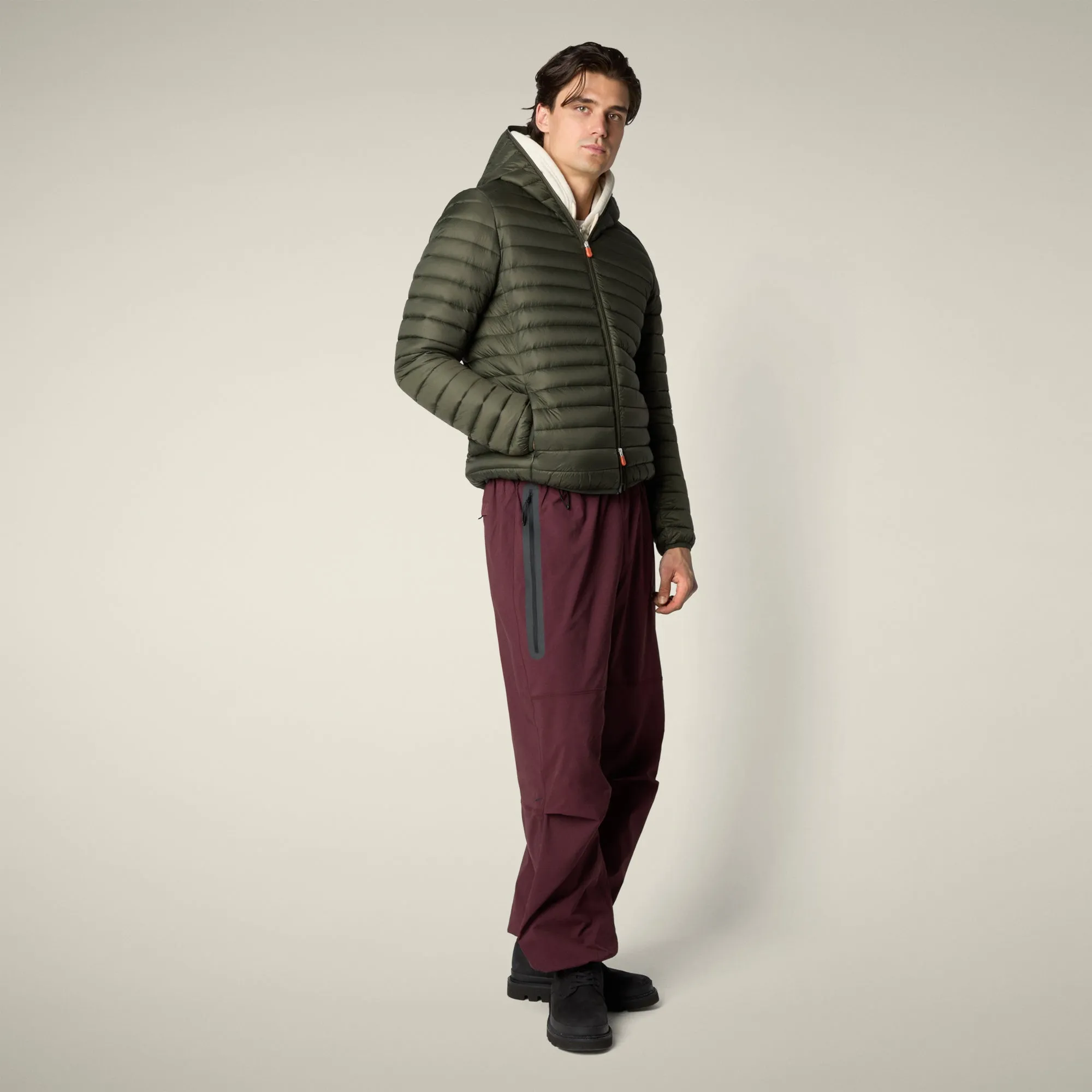 Men's Animal free puffer Jacket Donald in Land Green sold by Save The Duck product image thumbnail 2