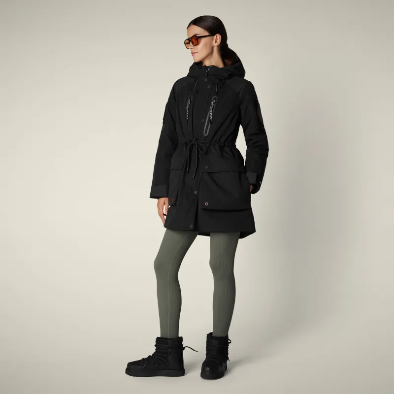 Women's Winter Parka Kamet in Black sold by Save The Duck