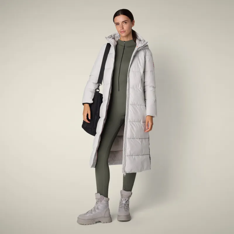 Women's parka missy  in fog grey sold by Save The Duck