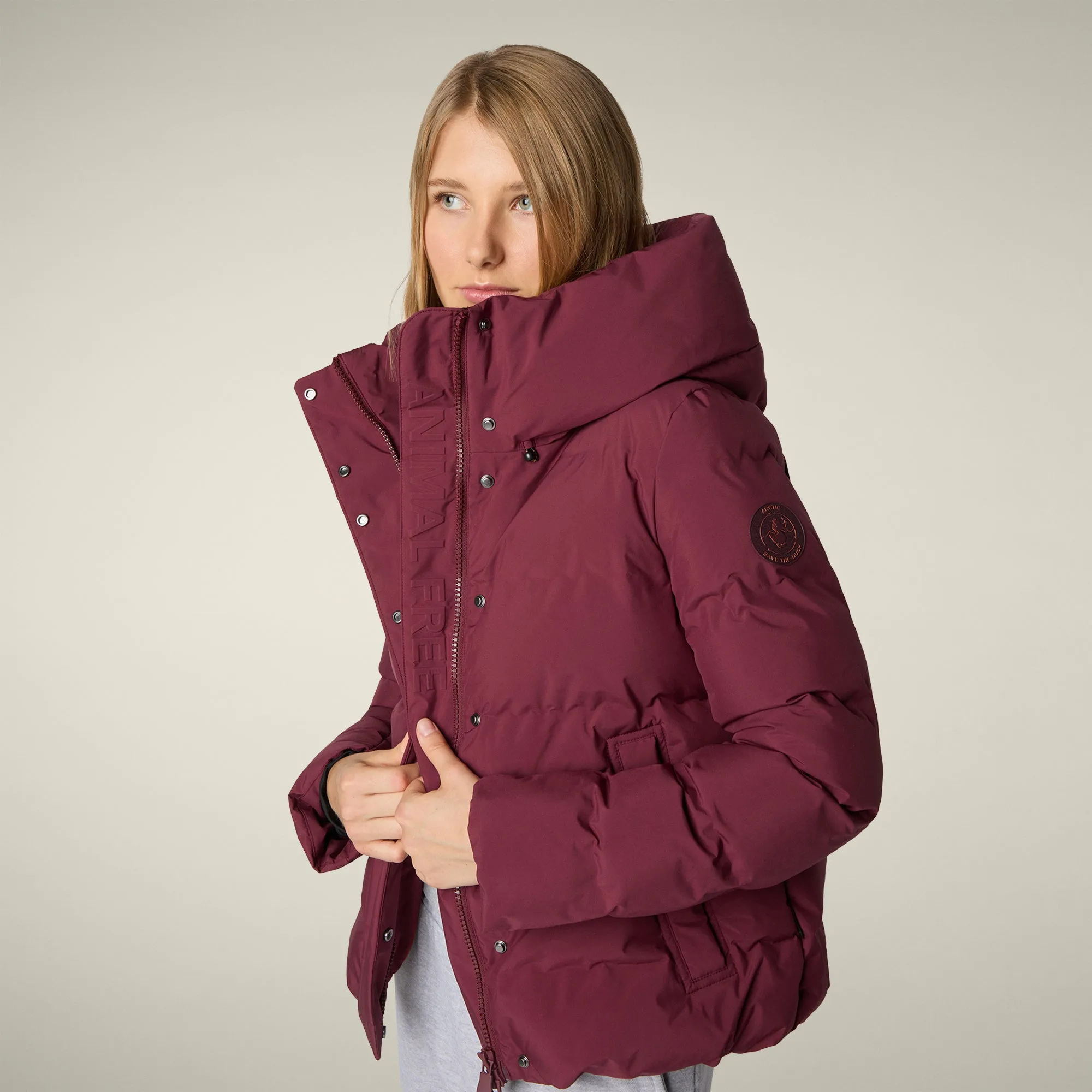 Women's Parka Arena in Wine Red sold by Save The Duck product image thumbnail 4