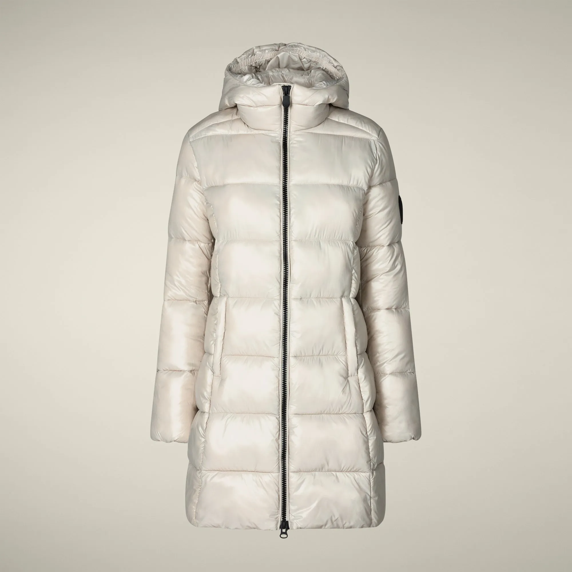 Women's Animal free puffer Coat ines in rainy beige sold by Save The Duck product image thumbnail 5