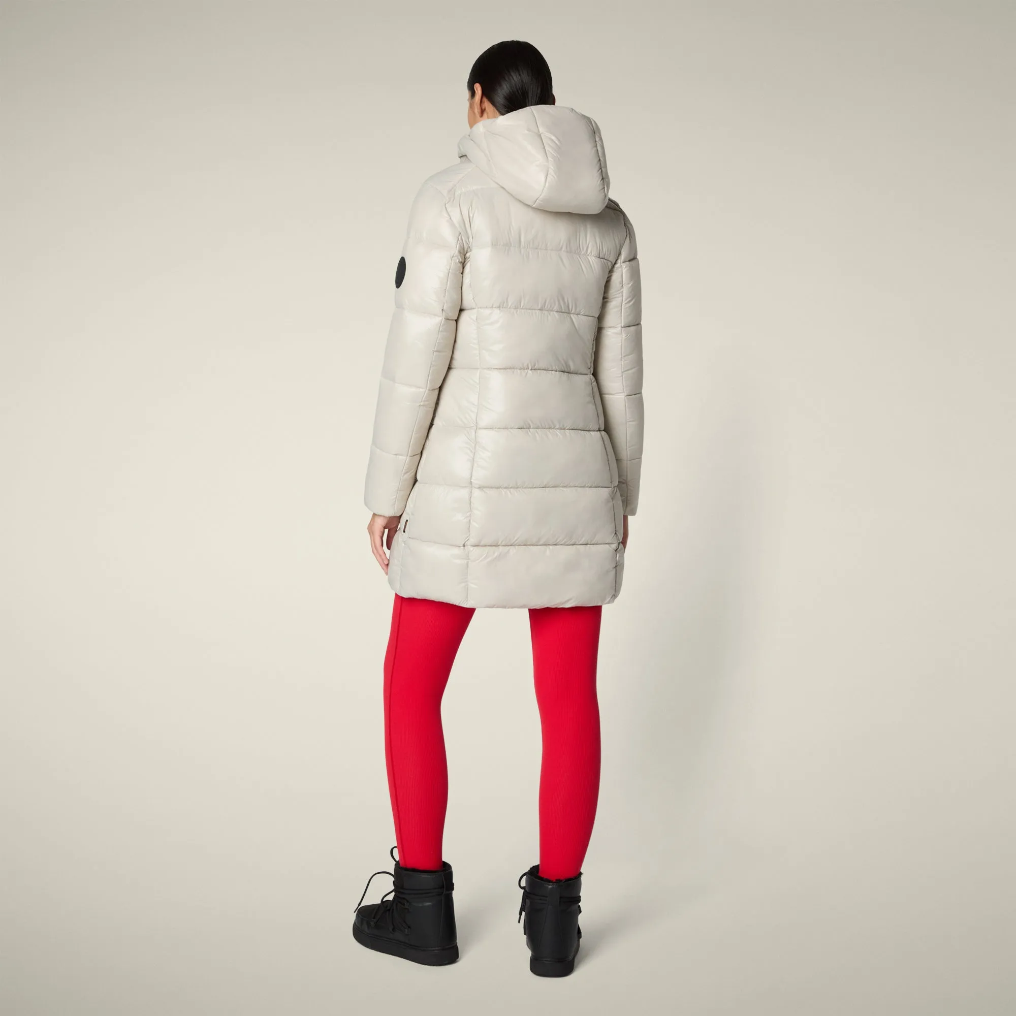Women's Animal free puffer Coat ines in rainy beige sold by Save The Duck product image thumbnail 3