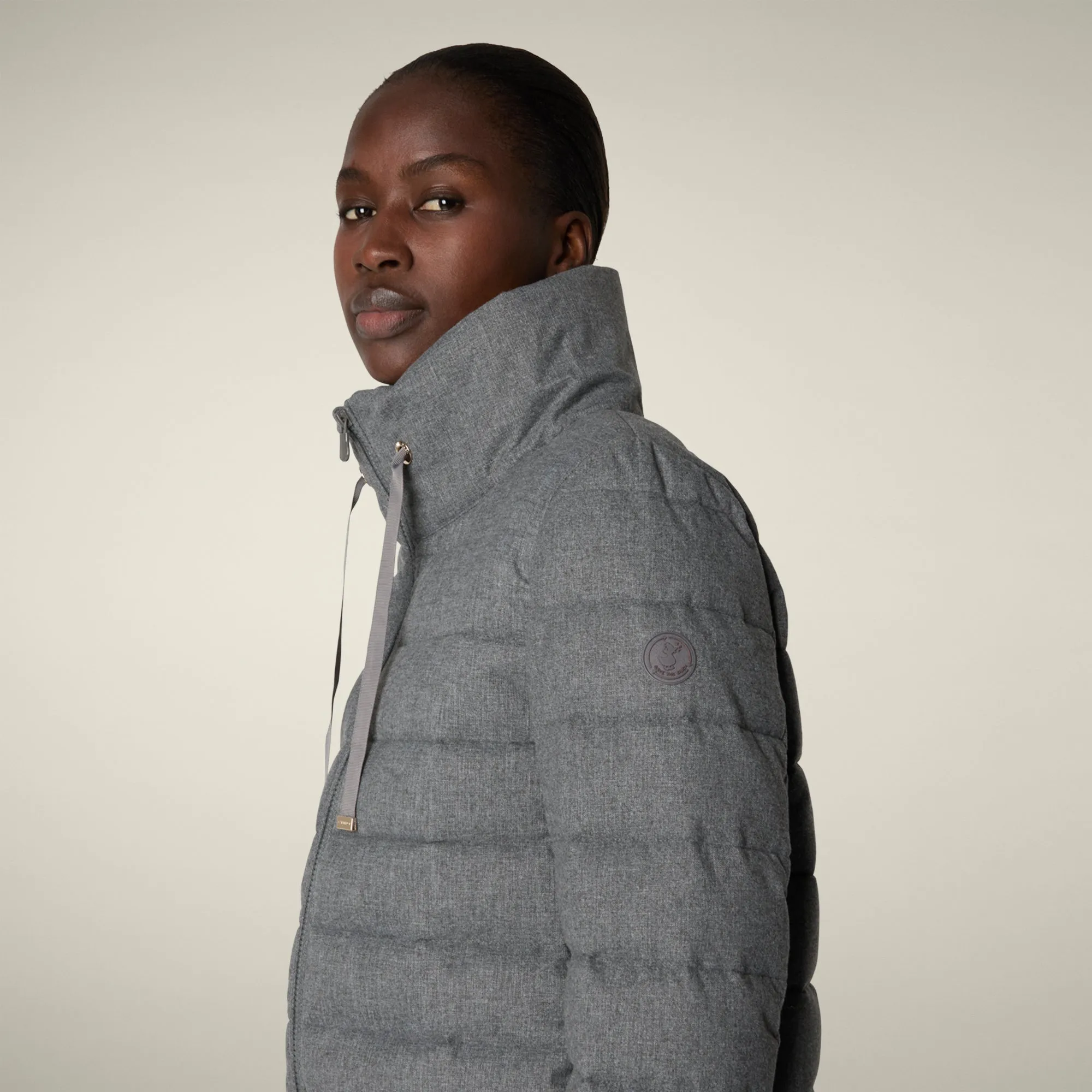 Women's Animal free puffer Coat june in mid grey melange sold by Save The Duck product image thumbnail 4