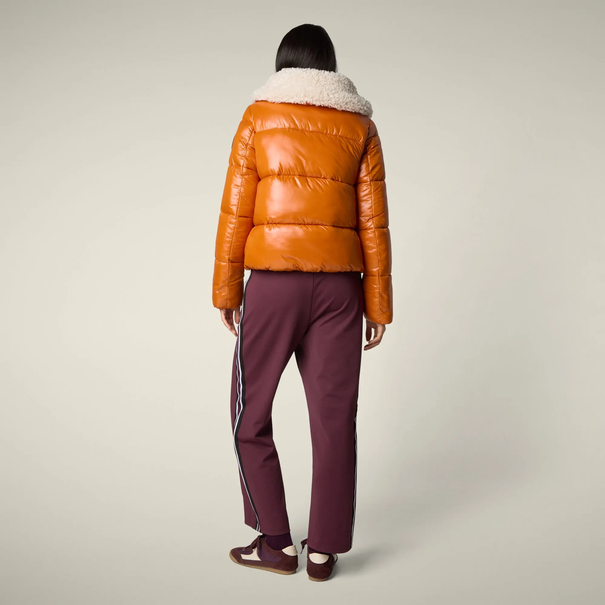 Women's Animal free puffer jacket Moma in fox brown sold by Save The Duck product image thumbnail 3