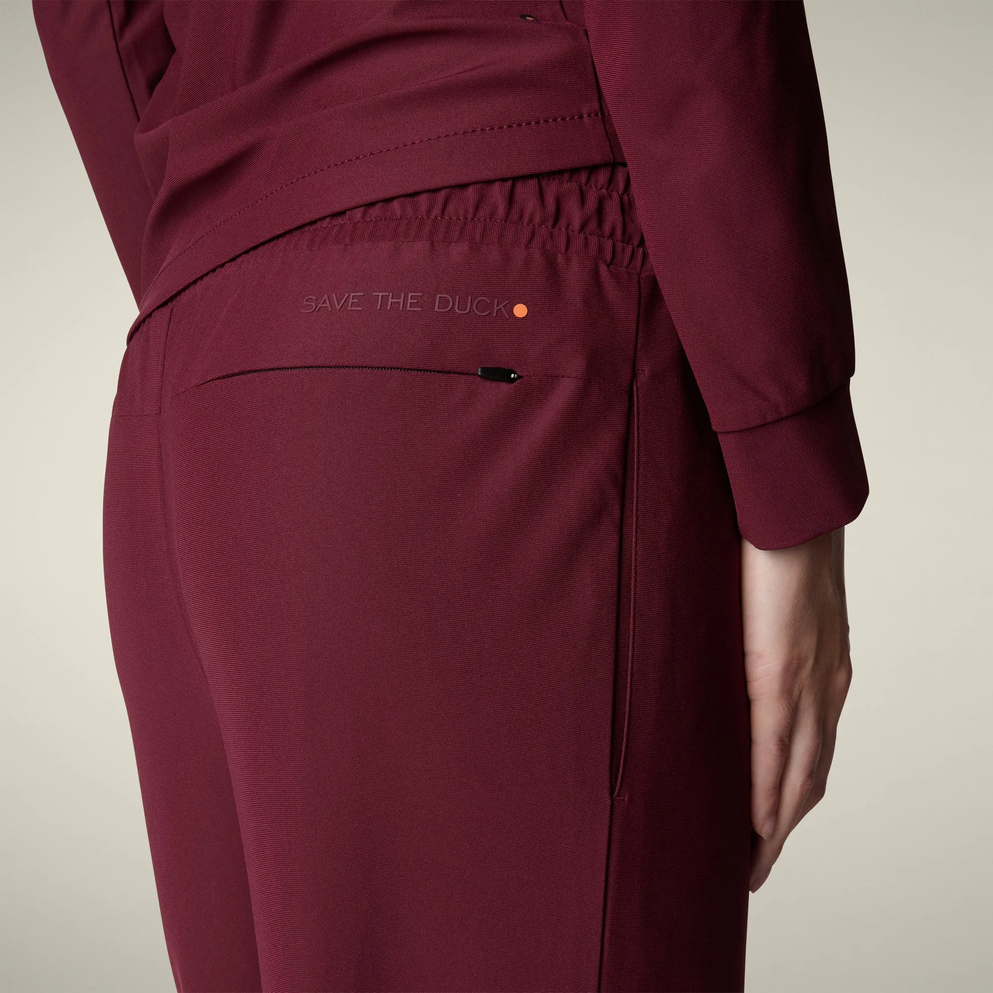 Women's Trousers Milan in Wine Red sold by Save The Duck product image thumbnail 4