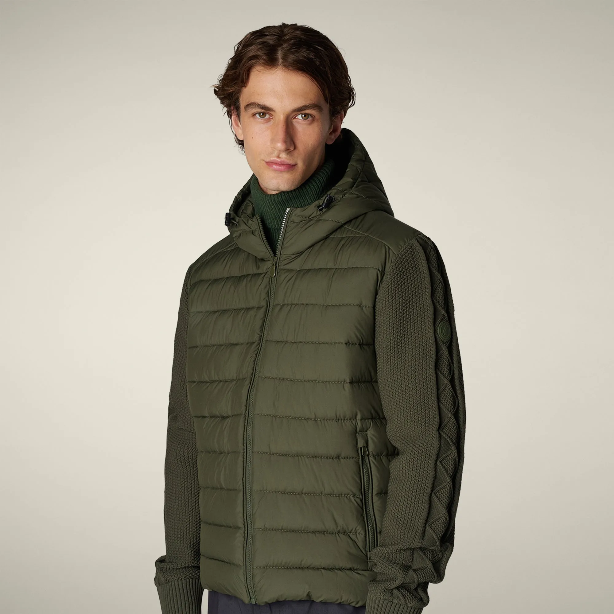 Men's Jacket Fen in Dusty Olive sold by Save The Duck product image thumbnail 4