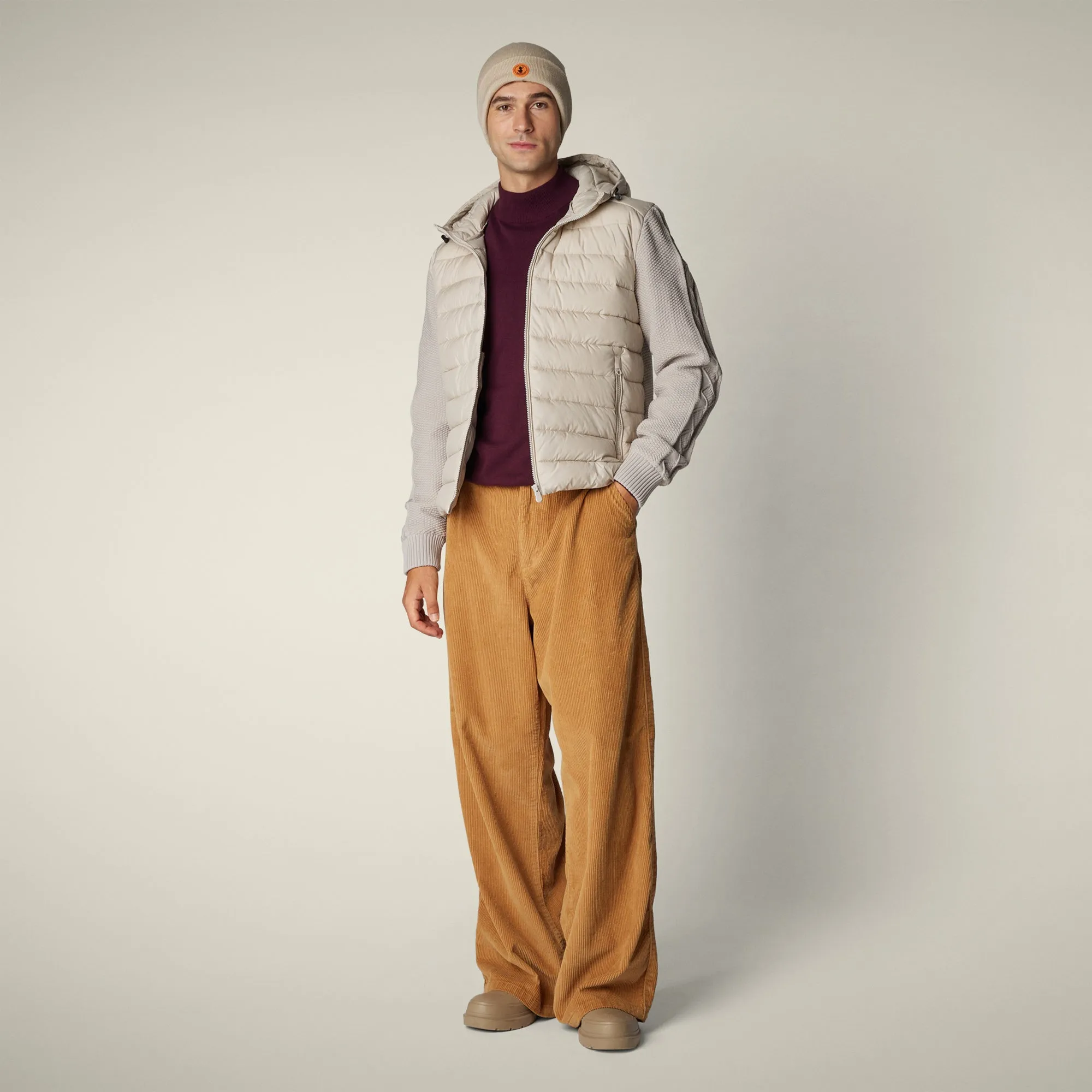 Men's jacket fen in rainy beige sold by Save The Duck