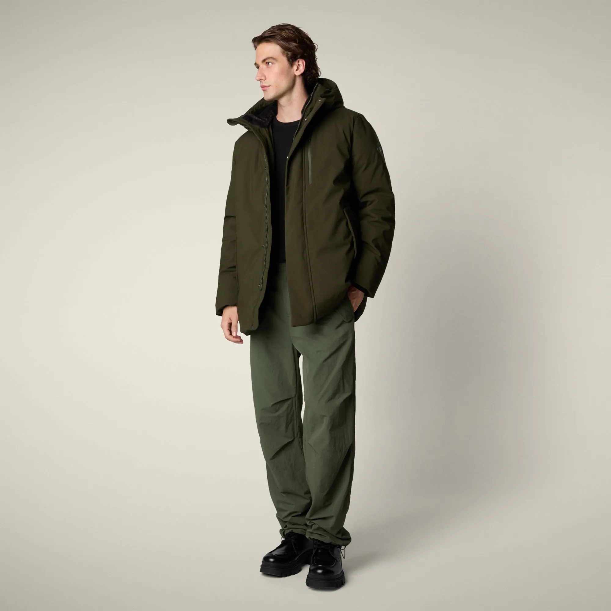 Men's Parka Antoine in land green sold by Save The Duck