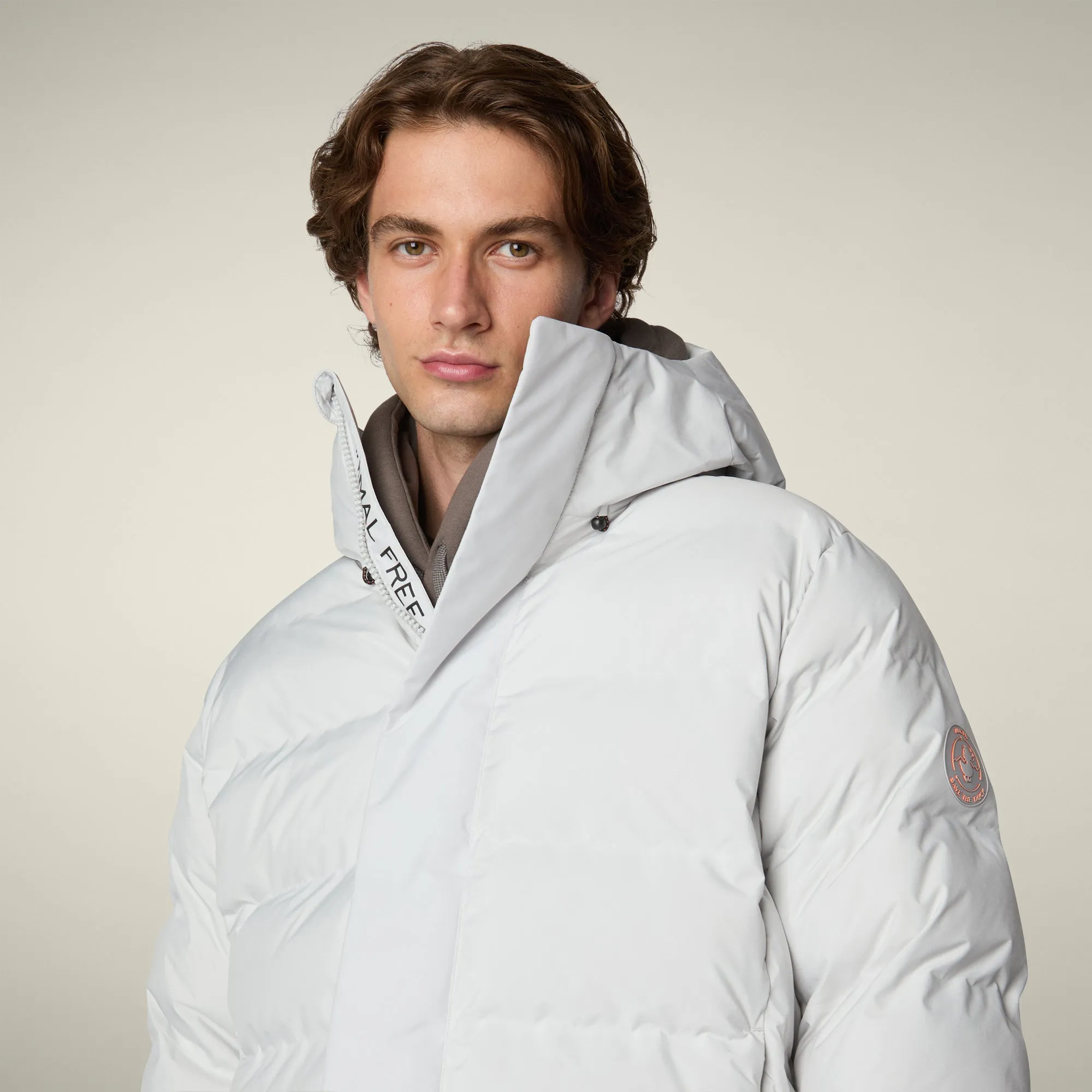 Men's parka leland in fog grey sold by Save The Duck product image thumbnail 4