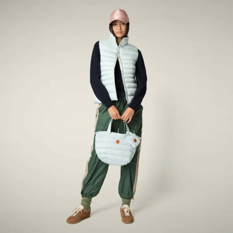 Women's Animal free puffer Vest Lynn in Glacier Blue sold by Save The Duck