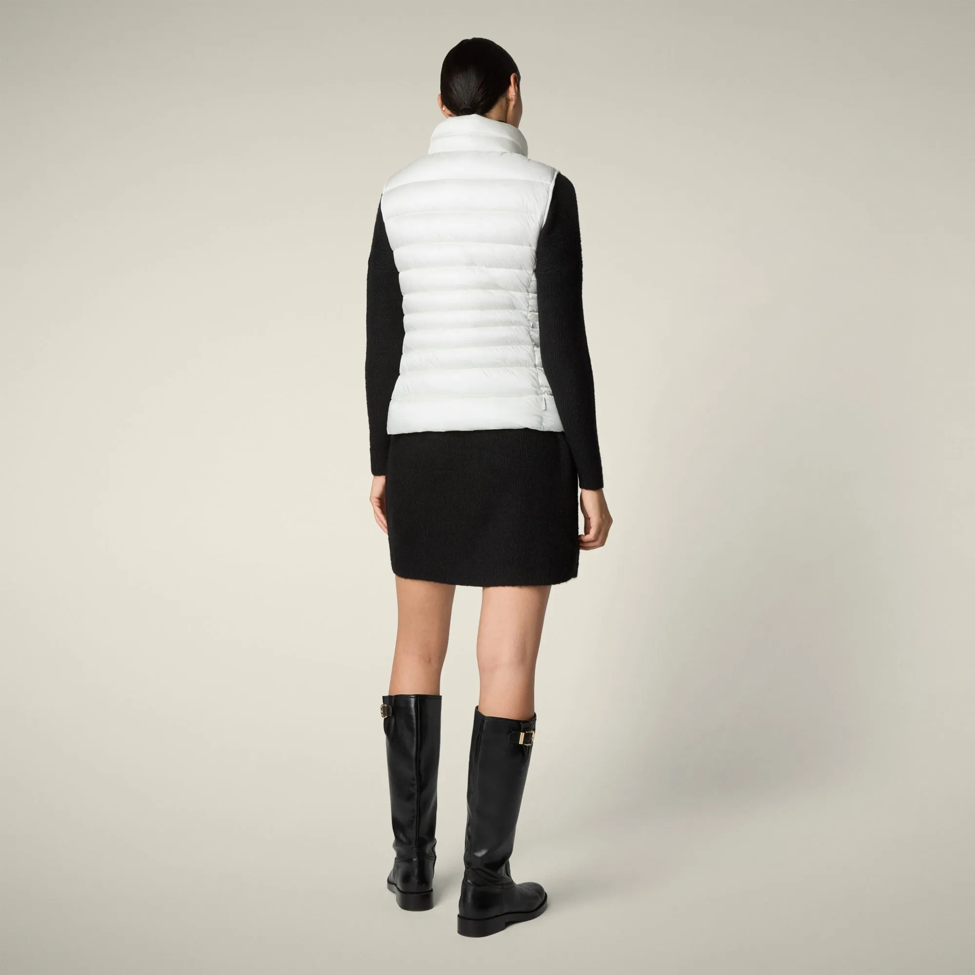 Women's Animal free puffer Vest Lynn in Off White sold by Save The Duck product image thumbnail 3