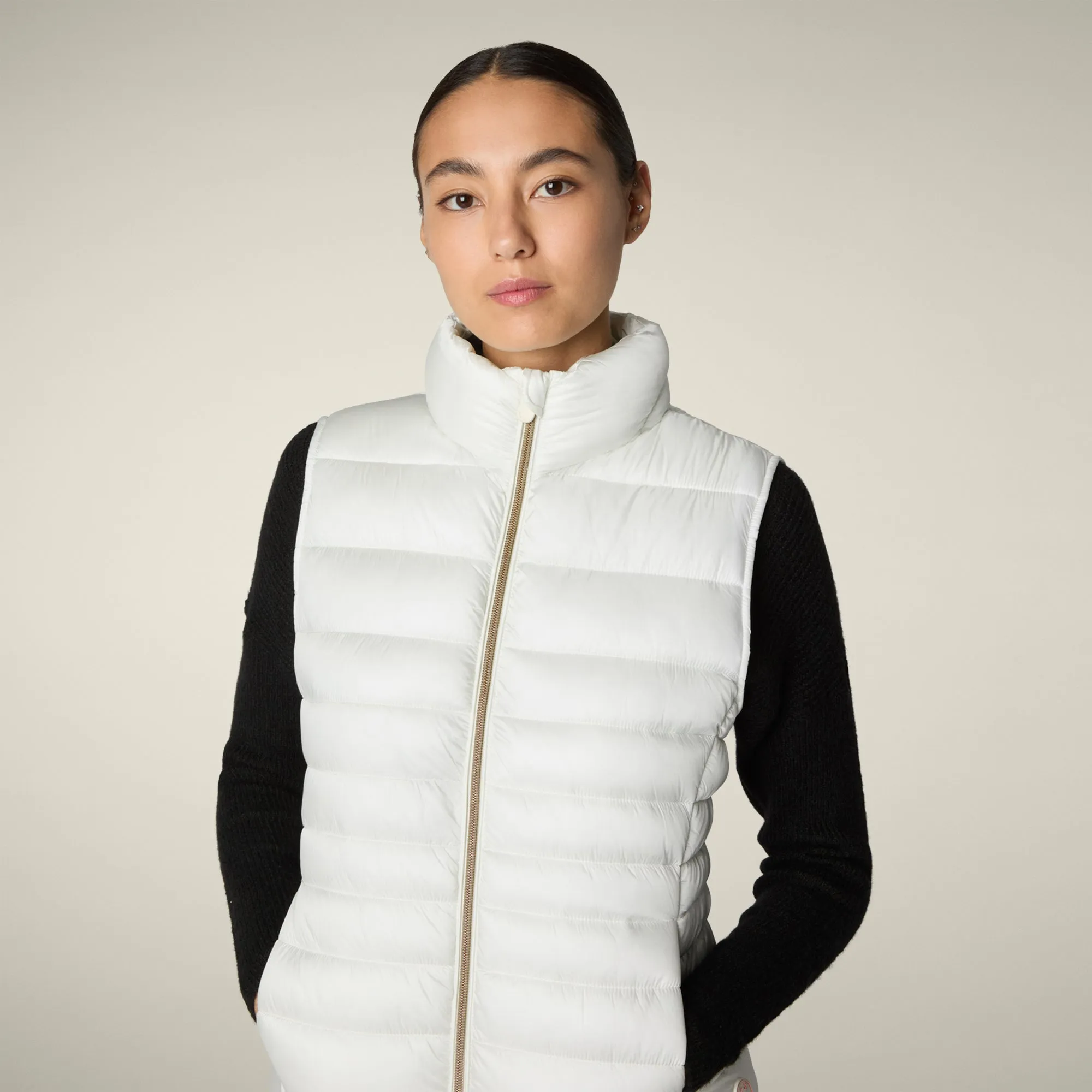 Women's Animal free puffer Vest Lynn in Off White sold by Save The Duck product image thumbnail 4