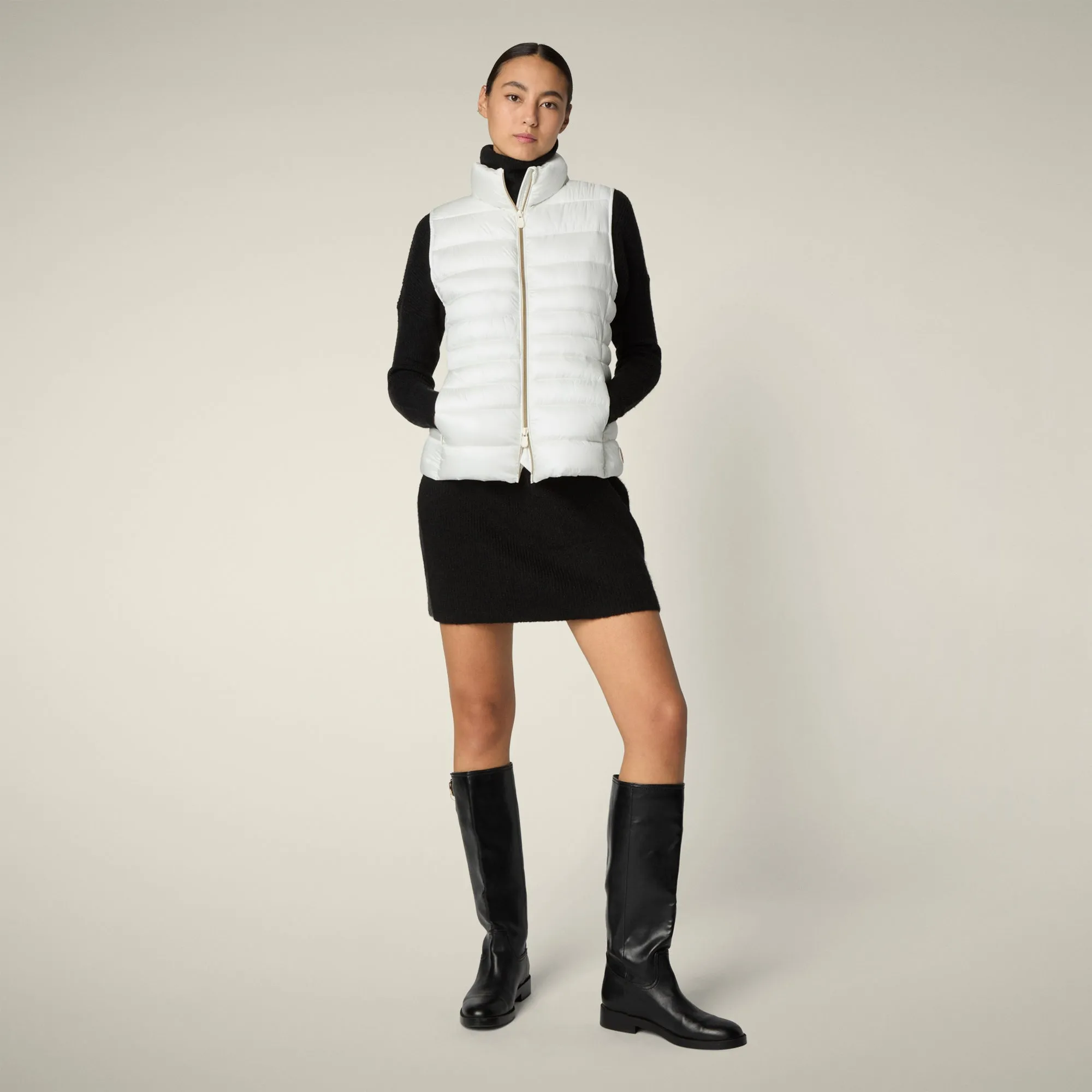 Women's Animal free puffer Vest Lynn in Off White sold by Save The Duck product image thumbnail 2
