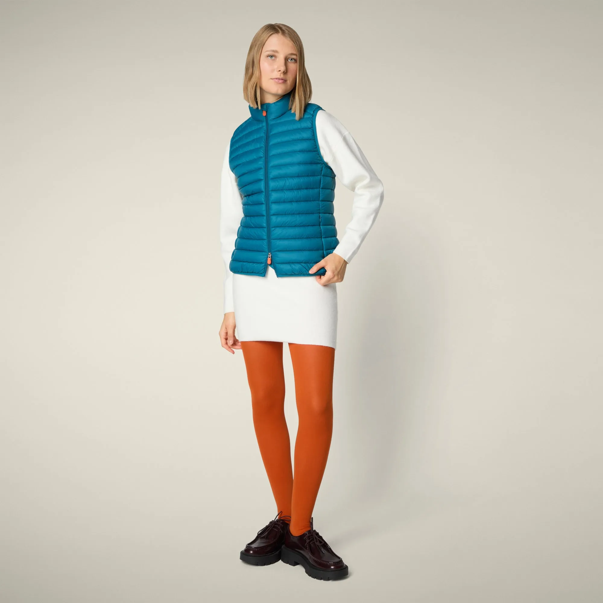 Women's Animal free puffer Vest Charlotte in horizon blue sold by Save The Duck product image thumbnail 2
