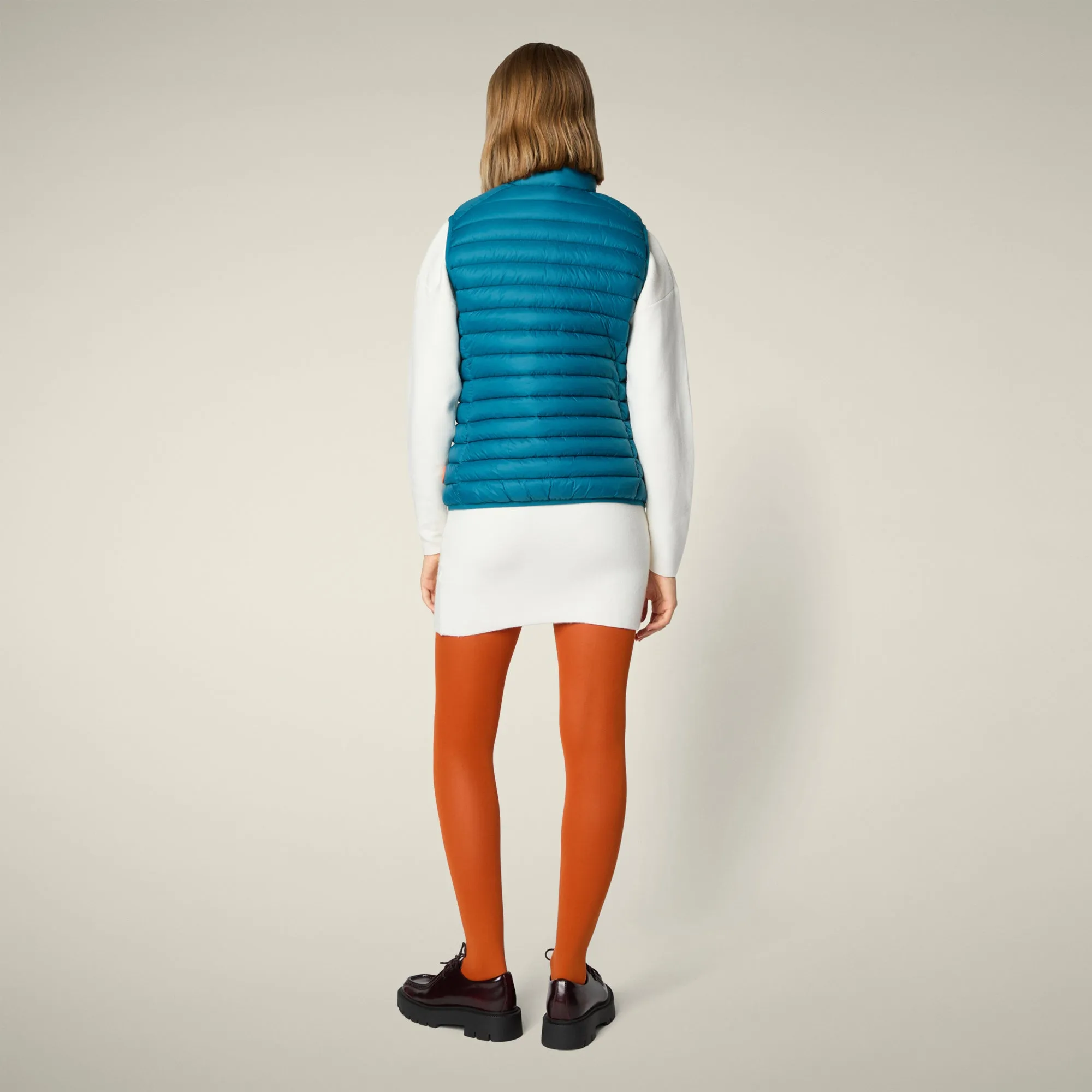 Women's Animal free puffer Vest Charlotte in horizon blue sold by Save The Duck product image thumbnail 3