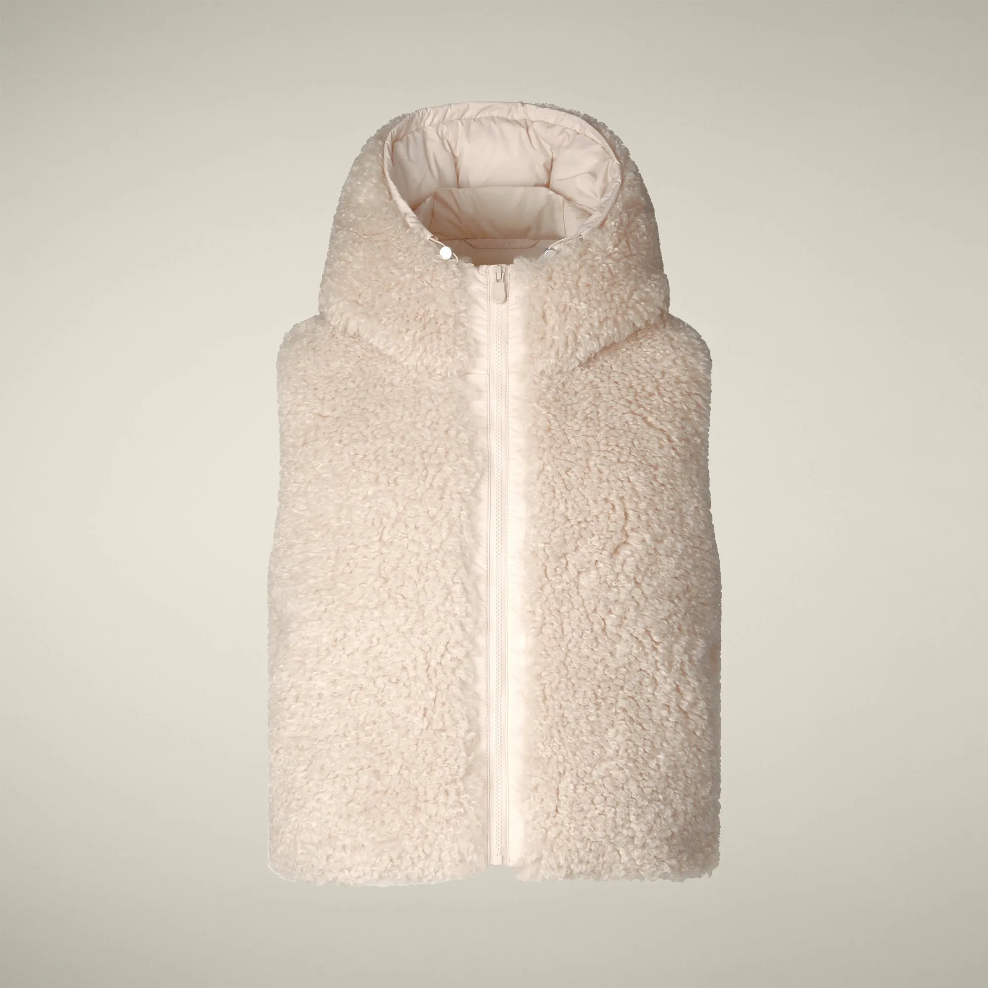 Women's faux fur Vest AYLA in Shore Beige sold by Save The Duck product image thumbnail 5